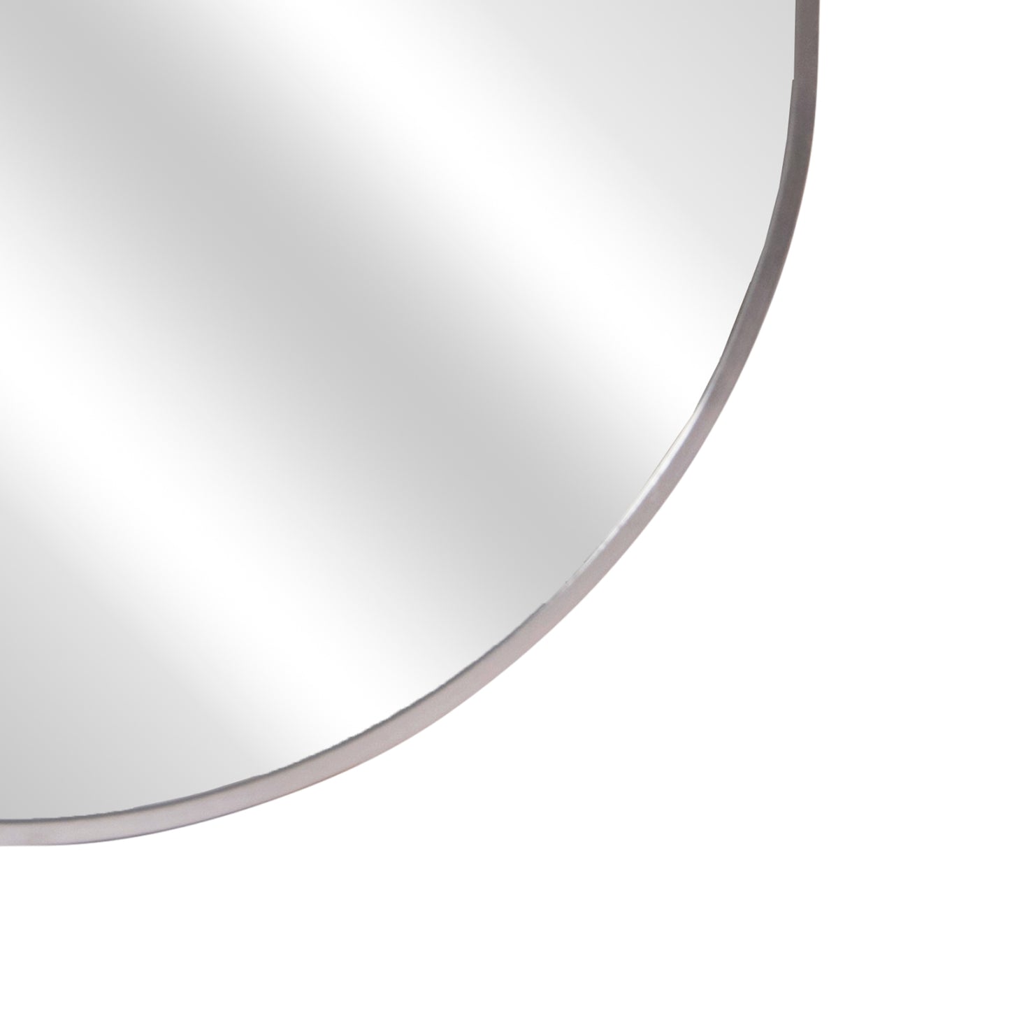 Wall Mirror Series Archer Hm4500.40 Oval Aluminum Frame In Silver 59x79hcm.