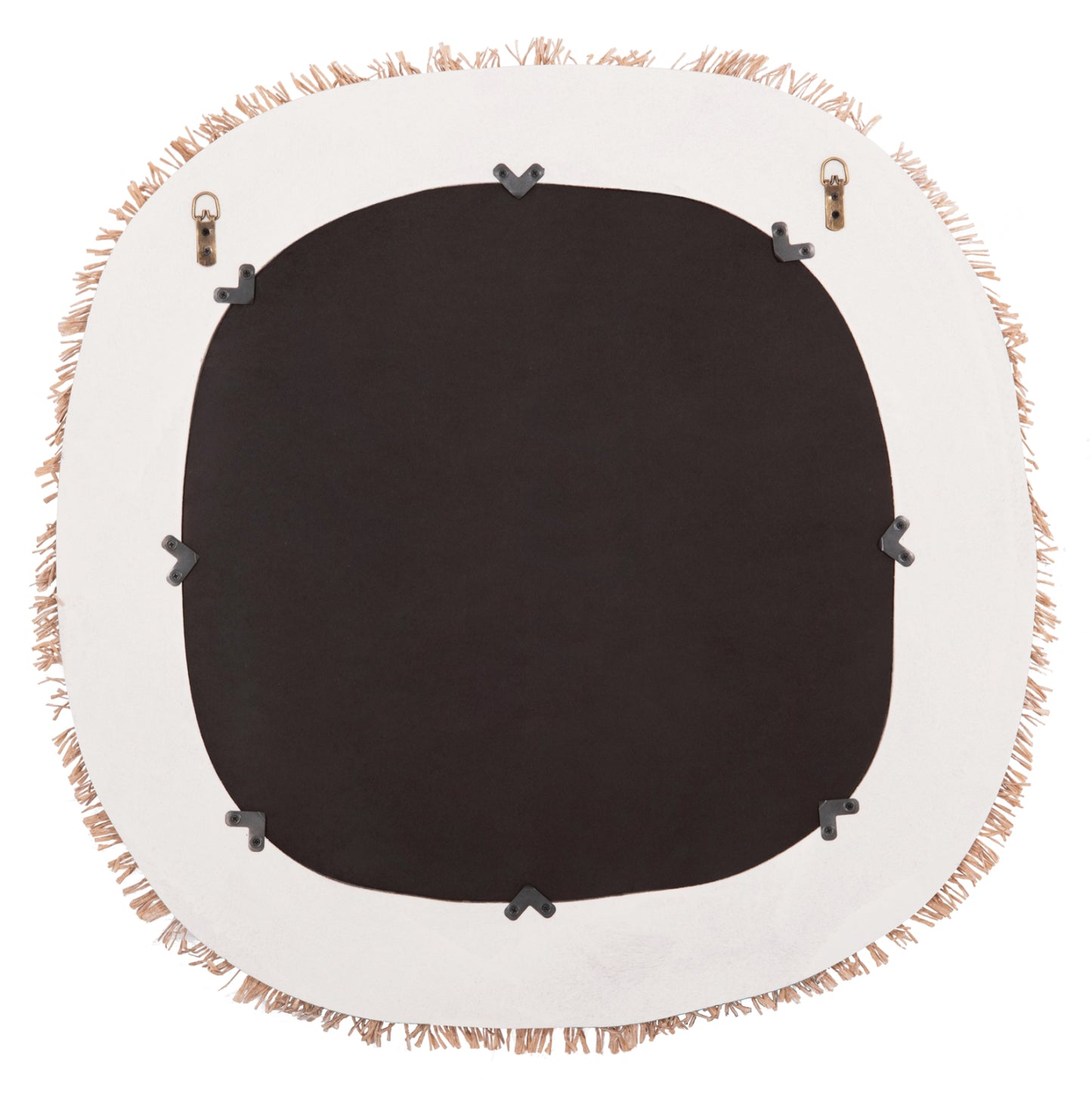 Wall Mirror Series Santorini Hm4527 Mdf In Off White-decor In Beige 78x1,8x78hcm.