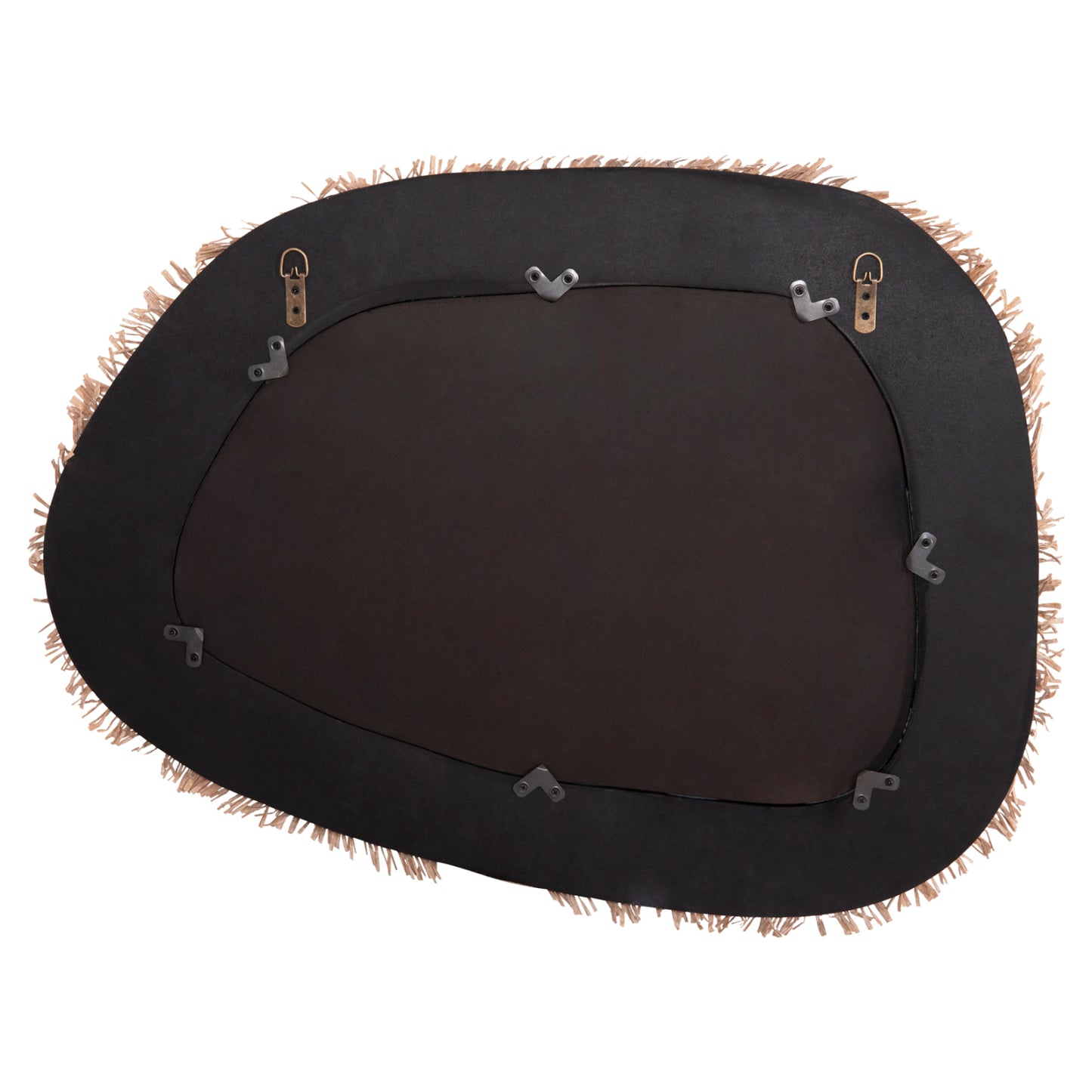 Wall Mirror Series Santorini Hm4530 Mdf In Black-decor In Beige 80x1,8x60hcm.