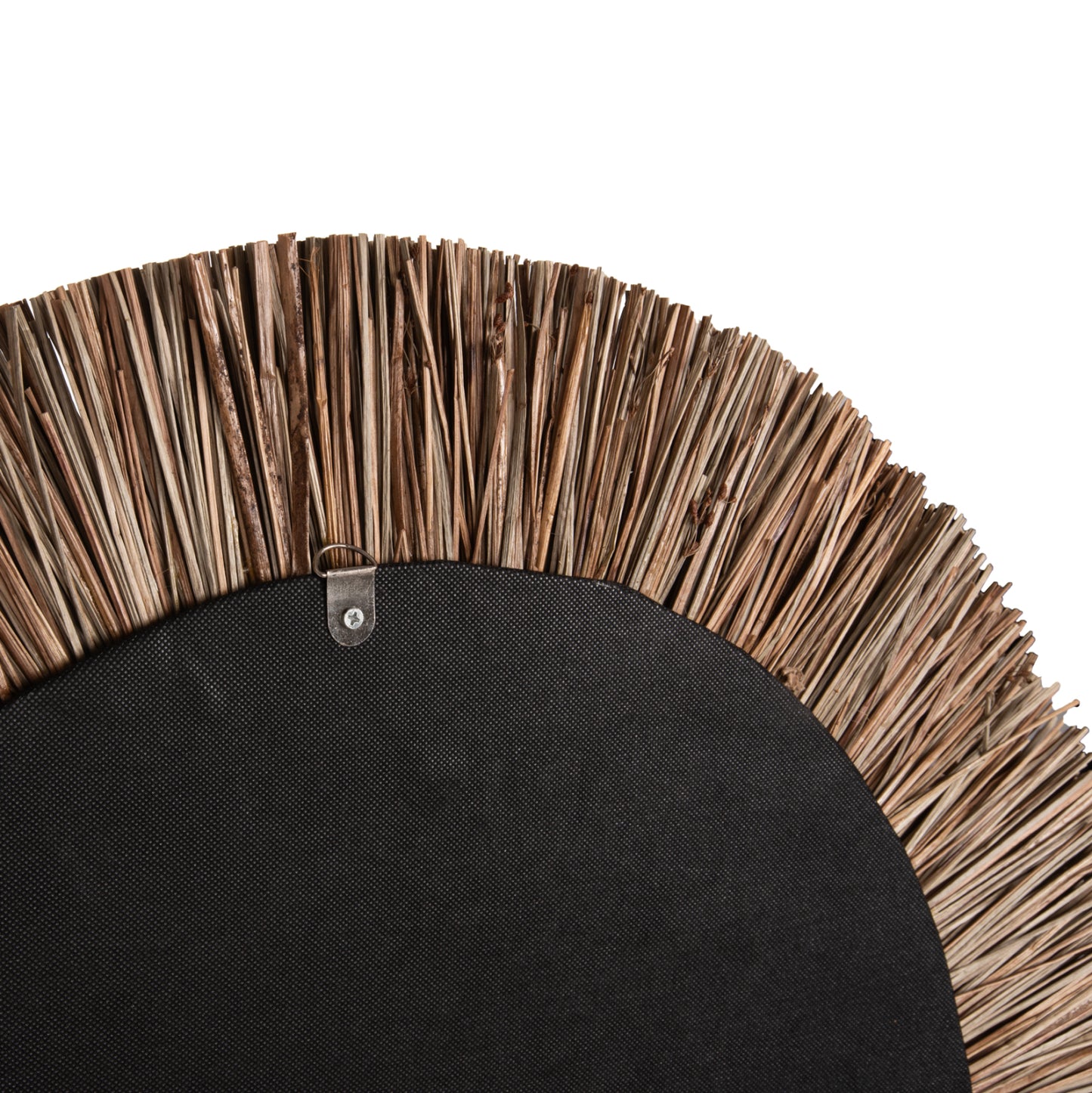 Wall Mirror Round Hm7831 Mendong Grass Frame In Natural Color Φ70cm.