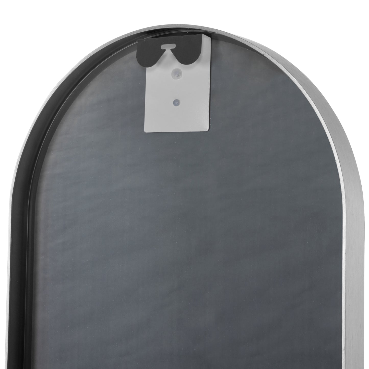Wall Mirror Hm9581.40 Tall Oval Silver Aluminum Frame 38,5x4x149hcm.
