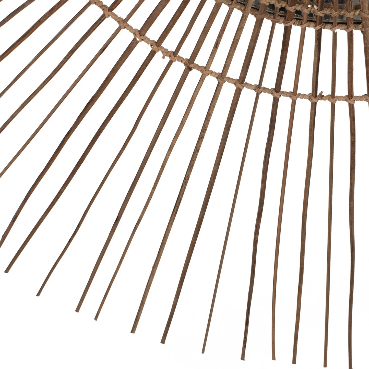 Mirror Round With Coconut Sticks Frame In Natural Color 120x4x120hcm.hm7732