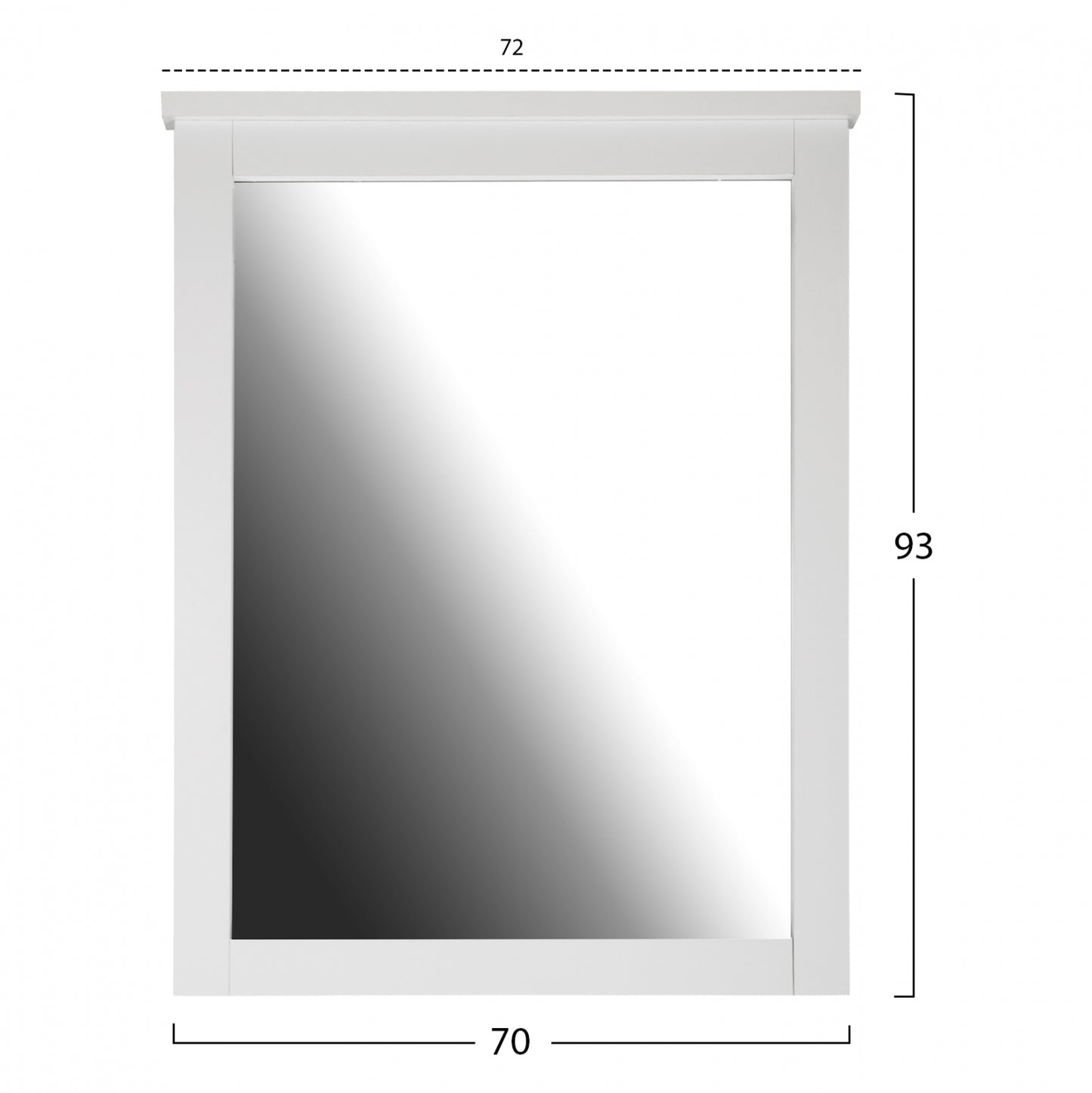Vanity Mirror Hm314.05 ΛΕΥΚΟΣ 72x93 Cm.