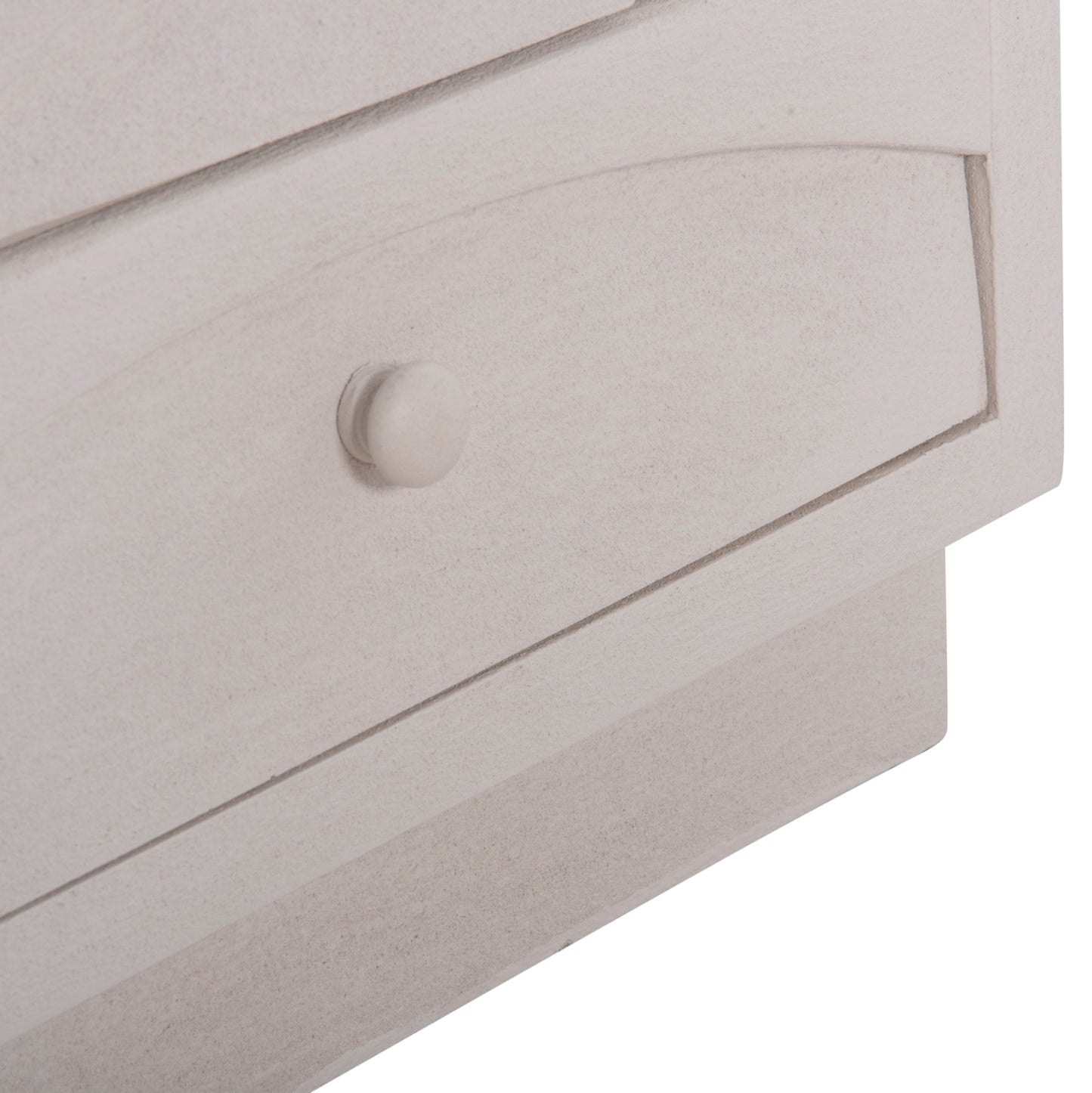 Nightstand Series Santorini Hm18047 Mdf In Off-white Color-3 Drawers 48x38x55.5hcm.