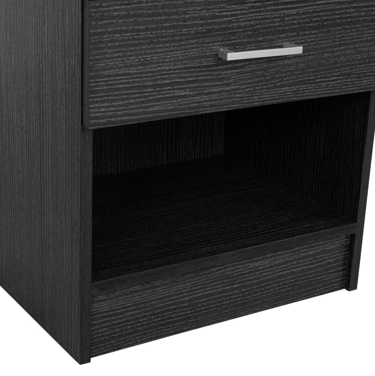 Bedside Table With 1 Drawer Zebrano 45x35.5x47cm Hm2345.02
