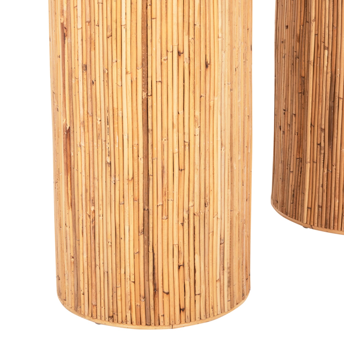 Console In Oval Shape Gatsby Hm9871 Natural Rattan In Natural Color 110x45x74,5hcm.