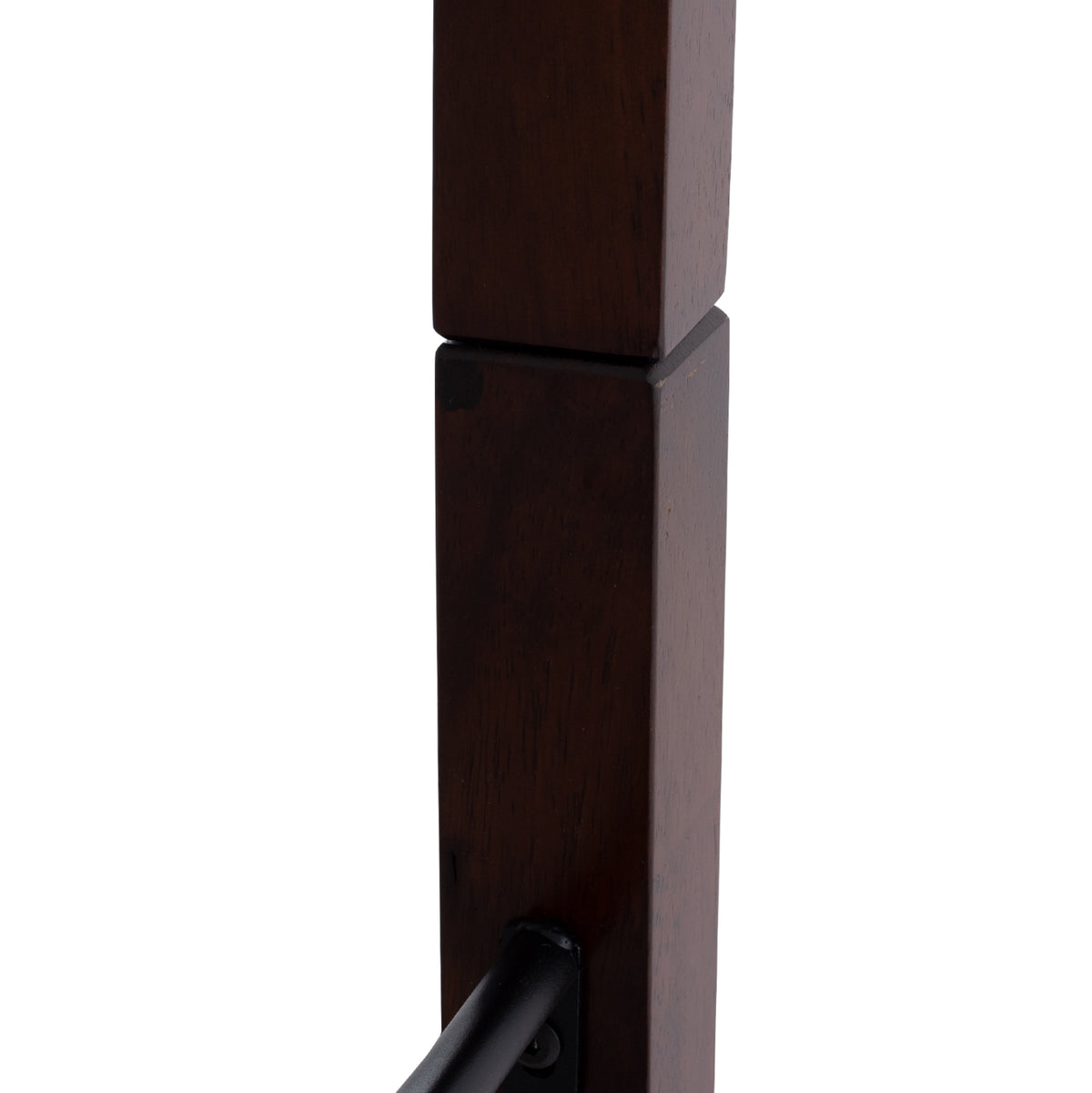 Bunk-bed Black Metal-walnut Color Wood Hm645 90x190cm