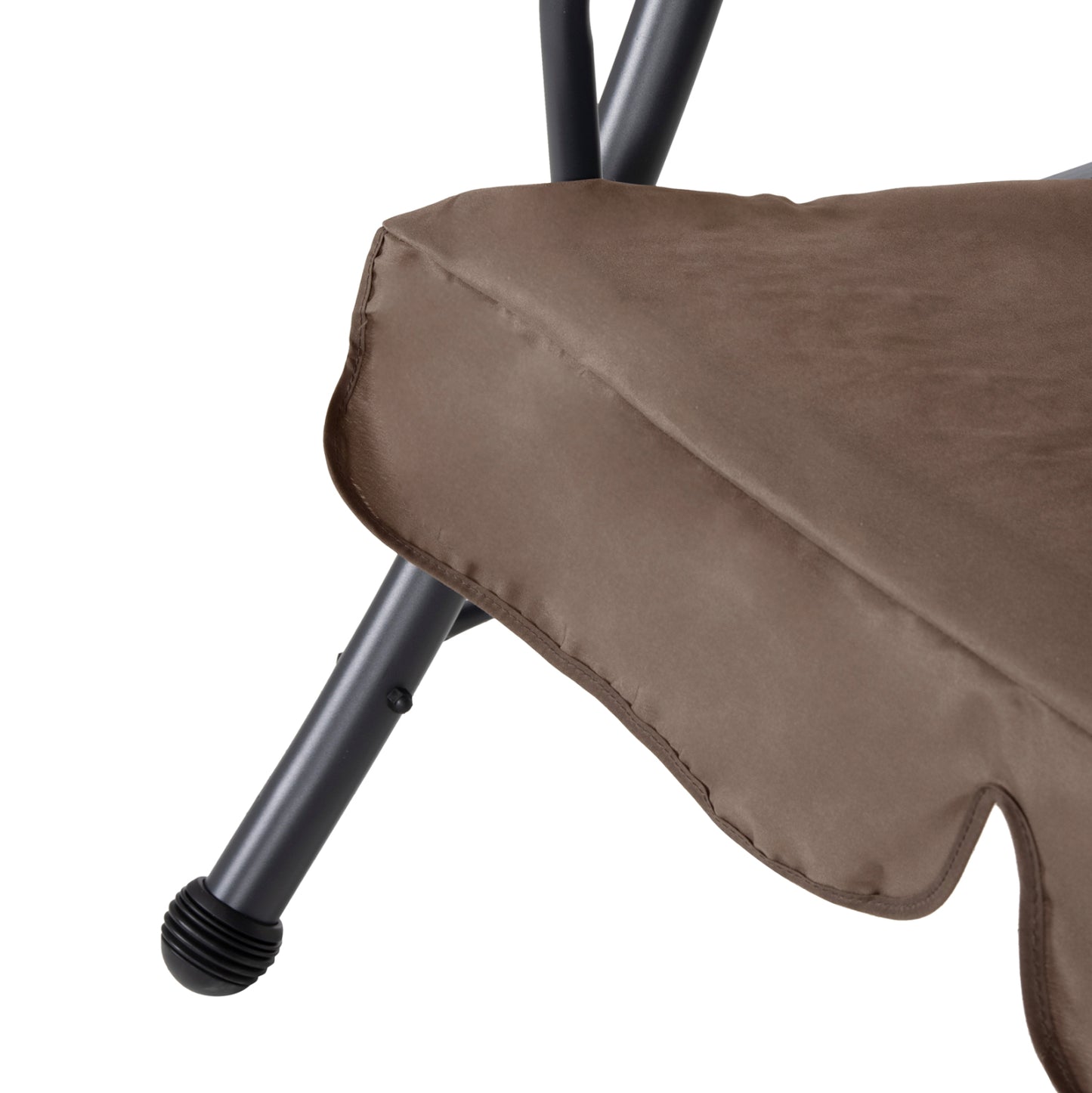 Porch Swinger-bed 3-seater Likid Hm5980.02 Metal Frame In Grey-fabric In Light Brown 194x119x210hcm.