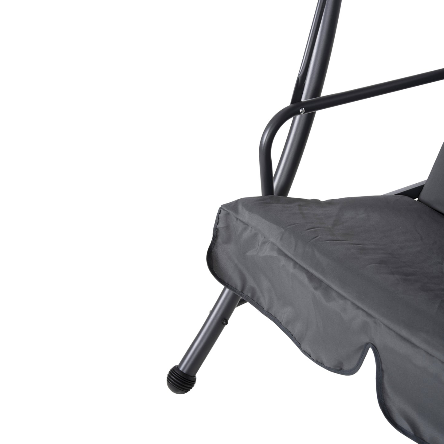 Porch Swinger-bed 3-seater With Sunshield Likid Hm5980.01 Metal Frame&fabric In Grey 194x119x210hcm.