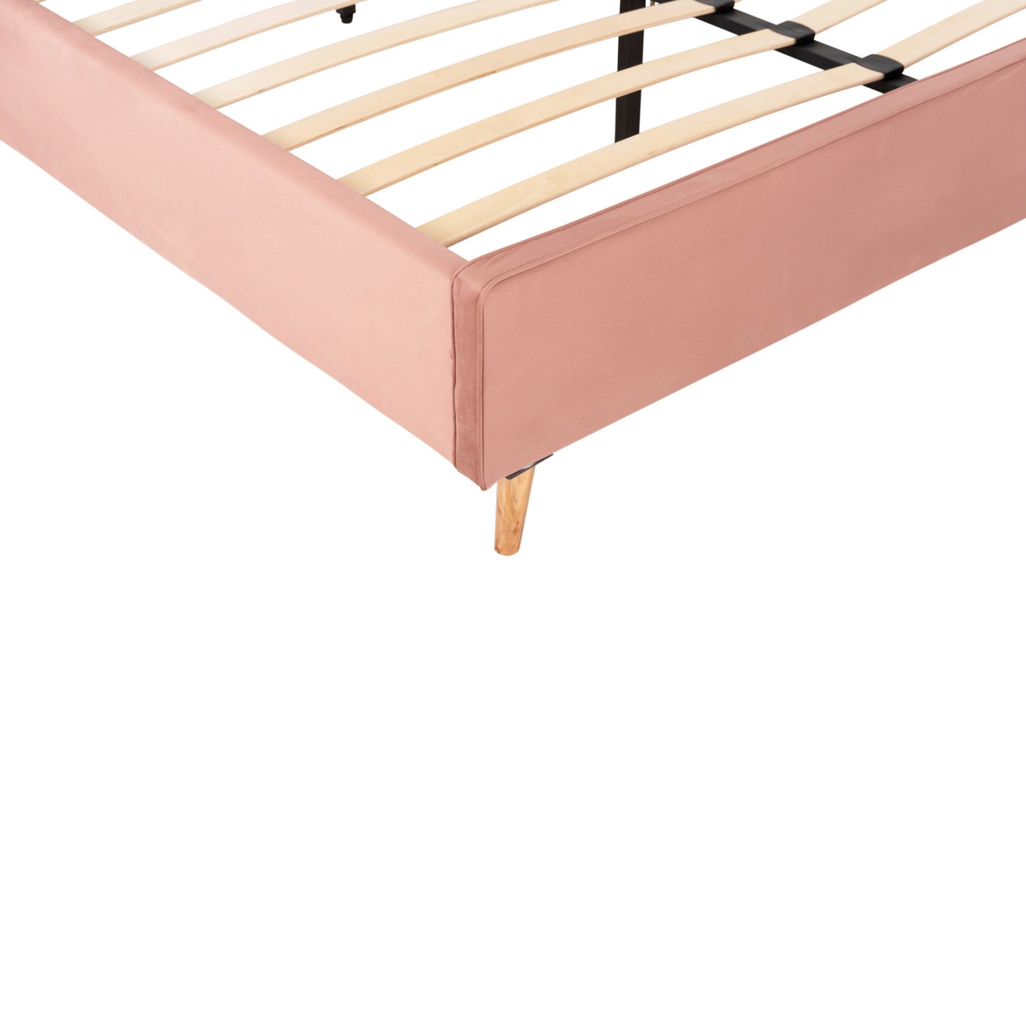 Bed Indra Hm662.12 Velvet Dusty Pink For Mattress 160x200cm.