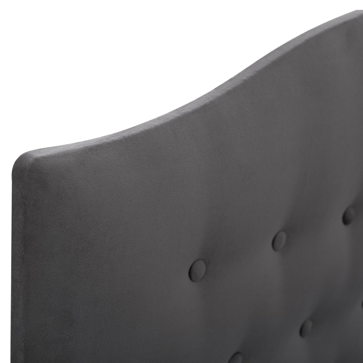 Hm651.10 Bed Malena, Grey Velvet, 90x200