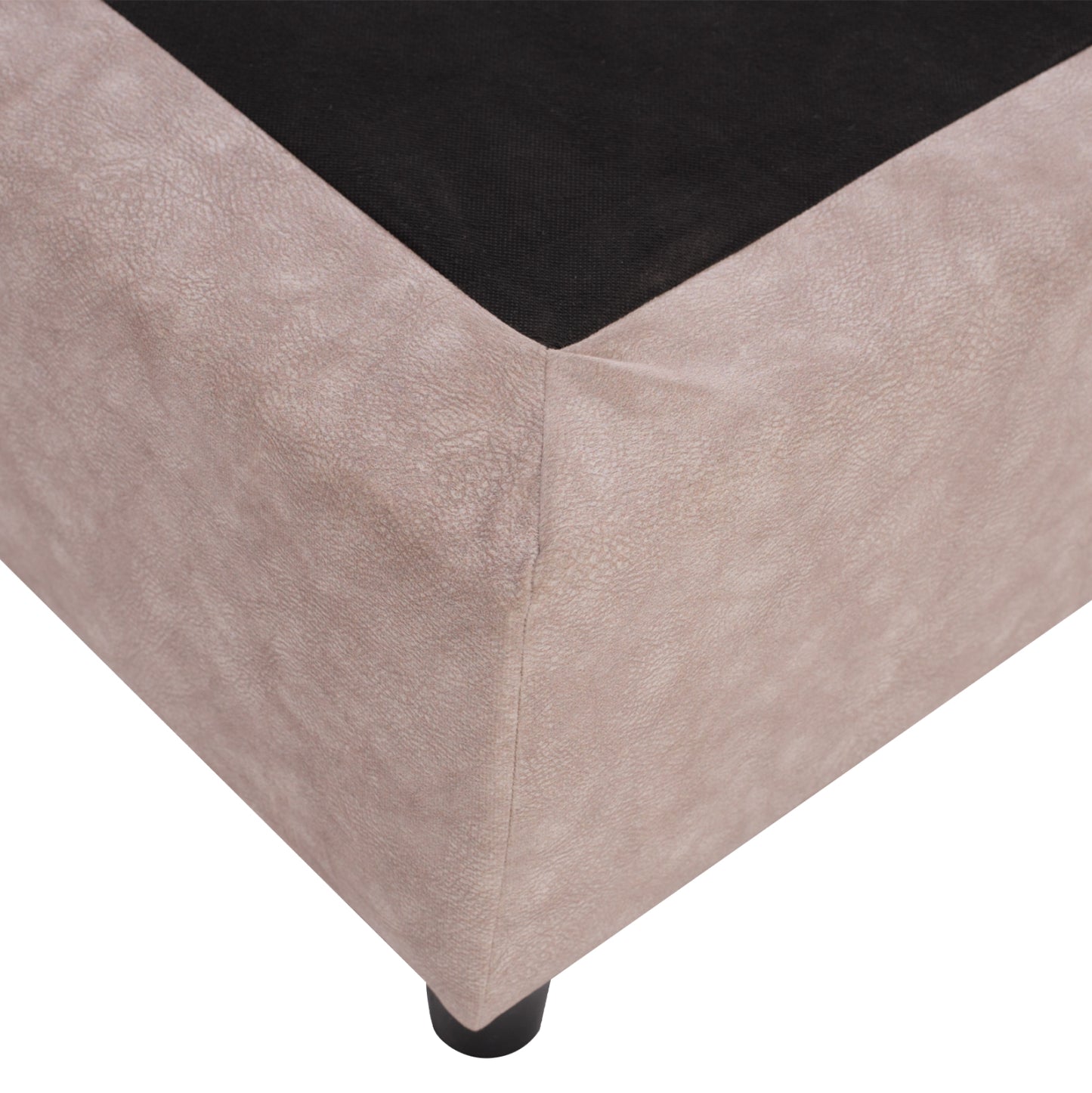 Hm647.22 Bed Malena, Beige Nubuck-type Fabric, 120x200