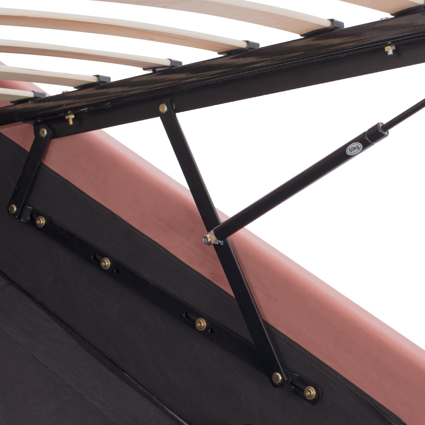 Bed Odelia Velvet Dusty Pink With Storage Hm581.02 185x212x113 Cm.