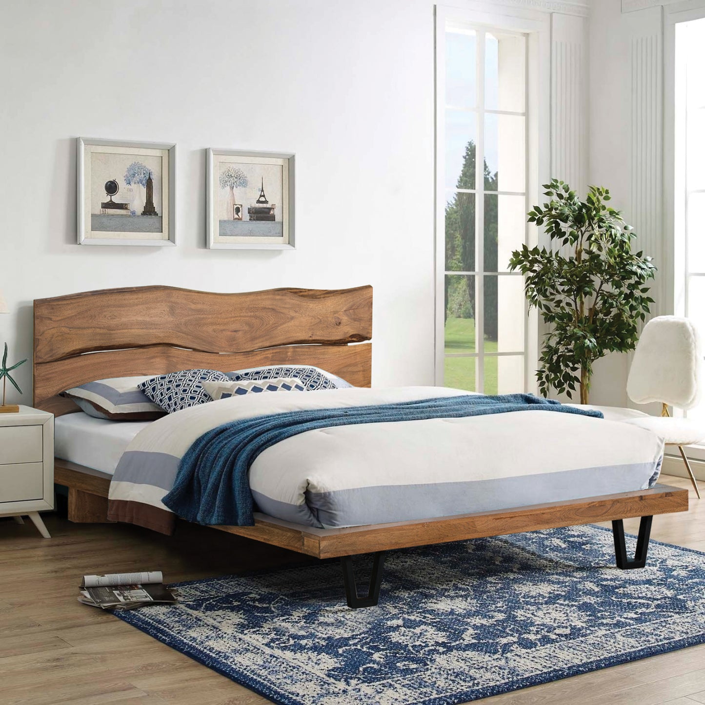 Bed Hm8218.11 Nicole, Solid Wood Acacia, 160x200