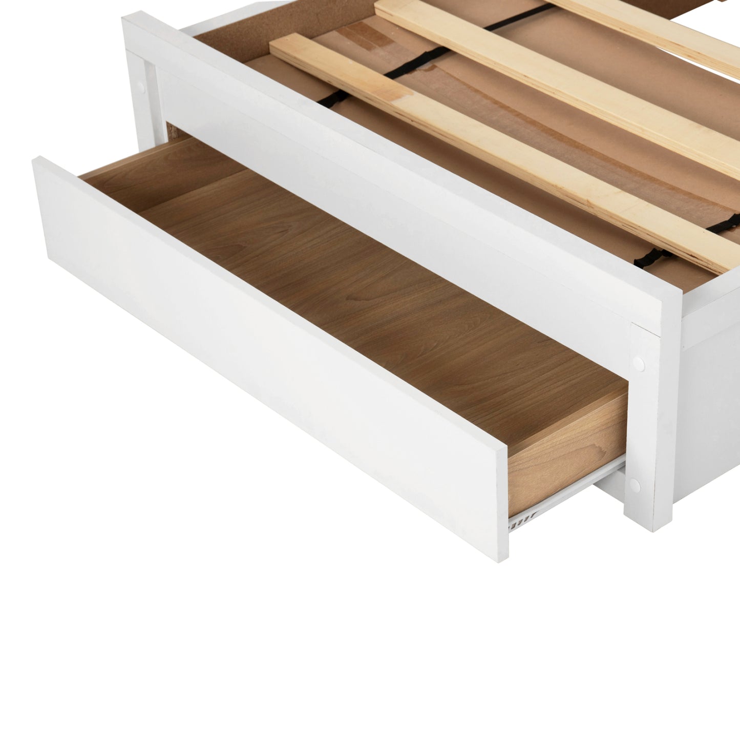 Bed Melany Hm346.05 With 1 Drawer- White 90x190 Cm.