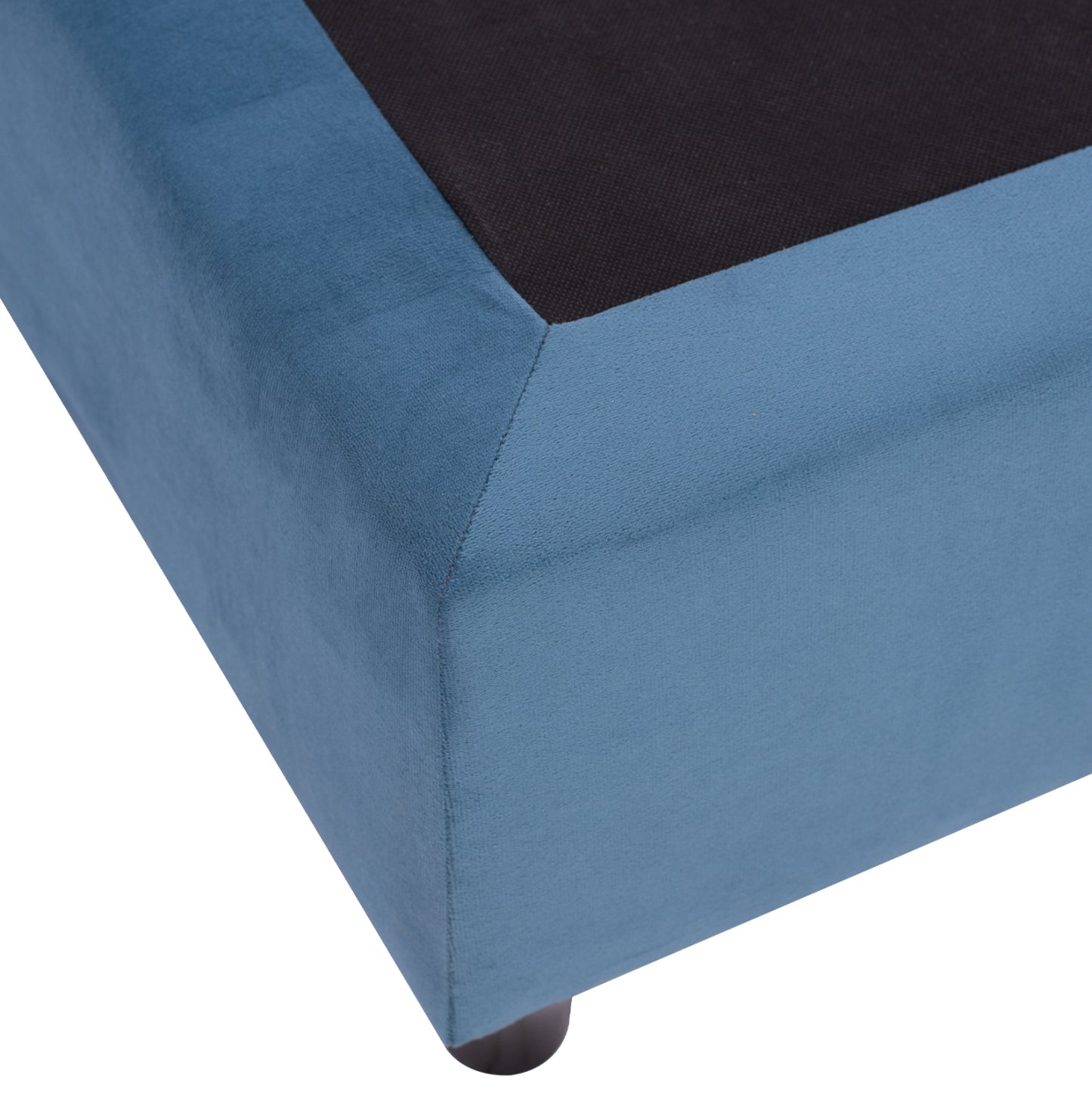 Hm652.09 Bed Milo, Blue Velvet, 90x200