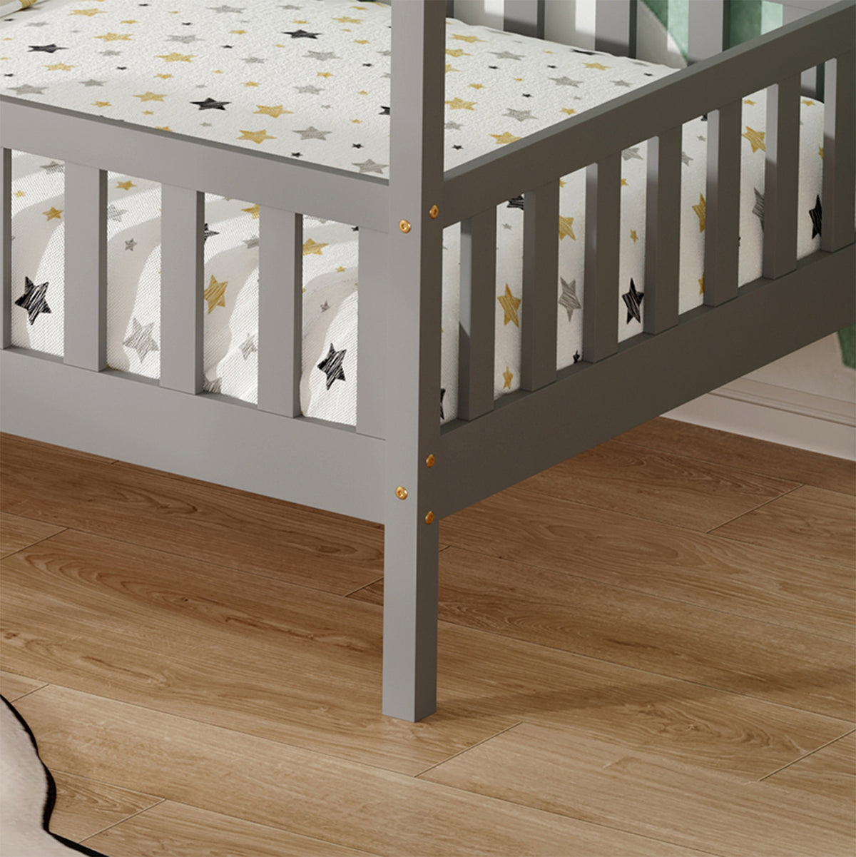 Bed For Kids Jogo Hm751.05 T.montessori Pine Wood In Grey--for 190x90cm.