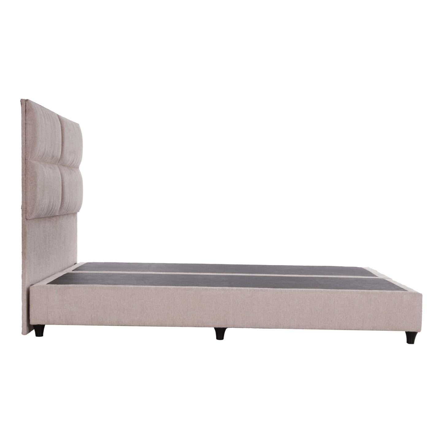 Bed King-size Milo Made Of Beige Fabric Hm628.32 For Mattress 180x200cm.