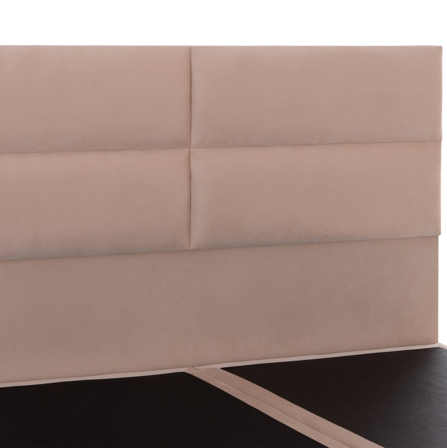 Bed King-size Made Of Sand Beige Fabric Milo Hm628.22 For Mattress 180x200cm.