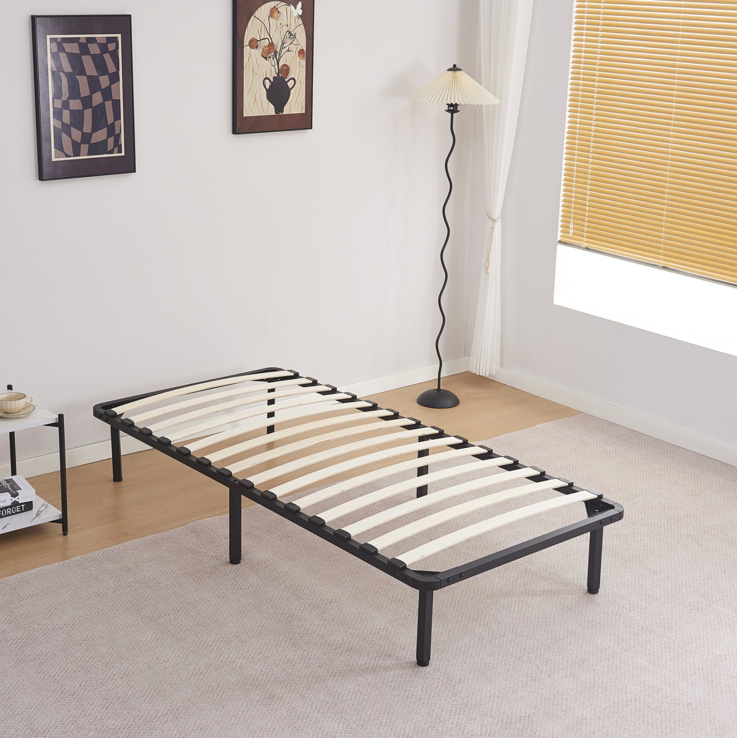 Substrate Bed Marky Hm693.01 Metal In Black For Mattress 190x90cm.