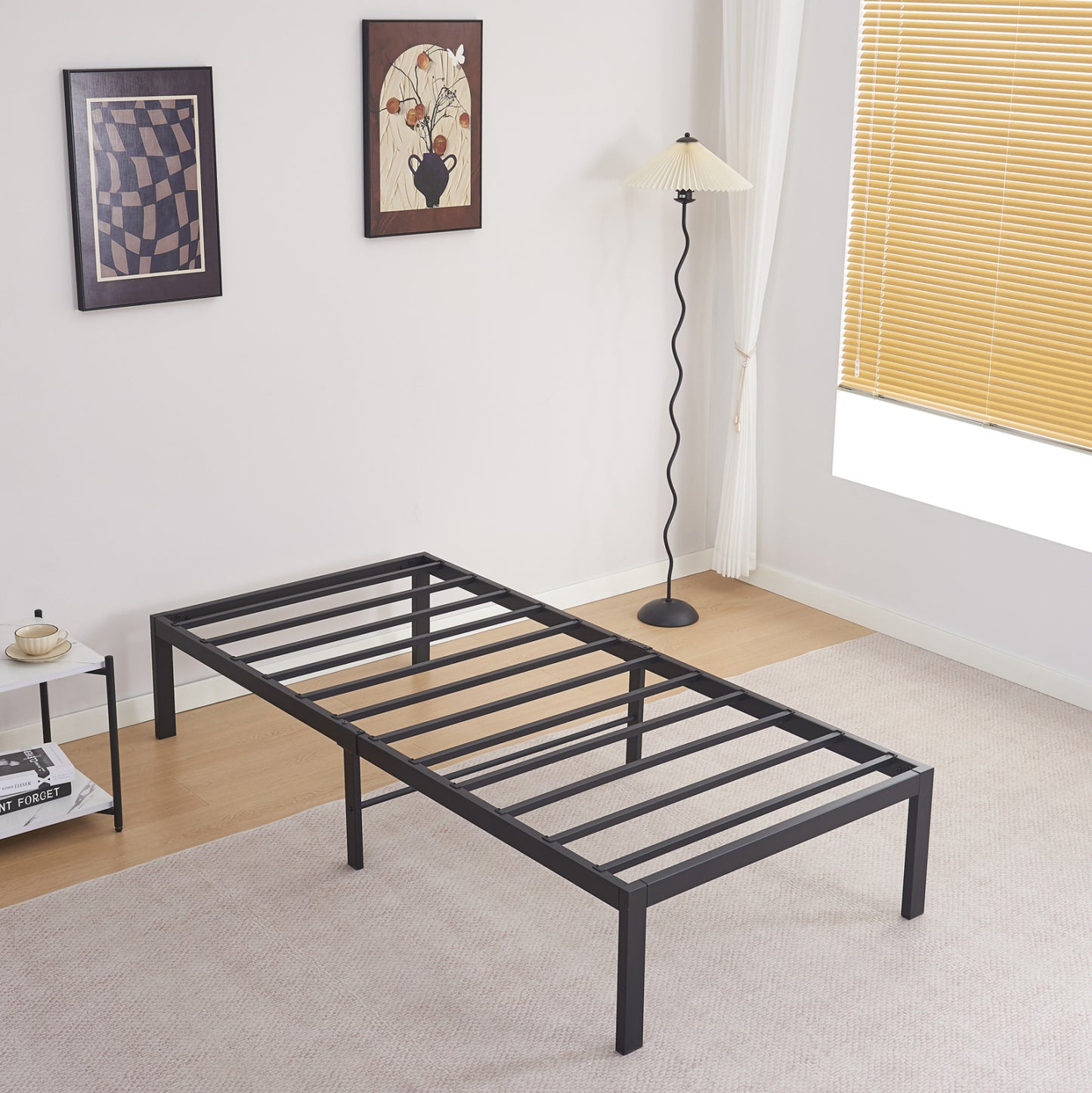 Substrate Bed Ranto Hm695.01 Metal In Black For Mattress 190x90cm.