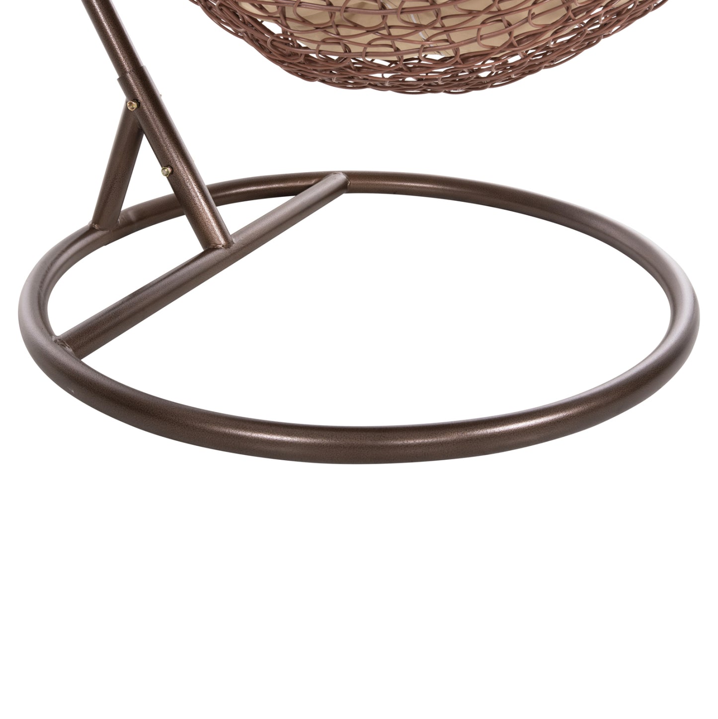 Hanging Nest Millie Hm5996.05 Metal In Brown-synthetic Rattan In Brown Φ95x195hcm.