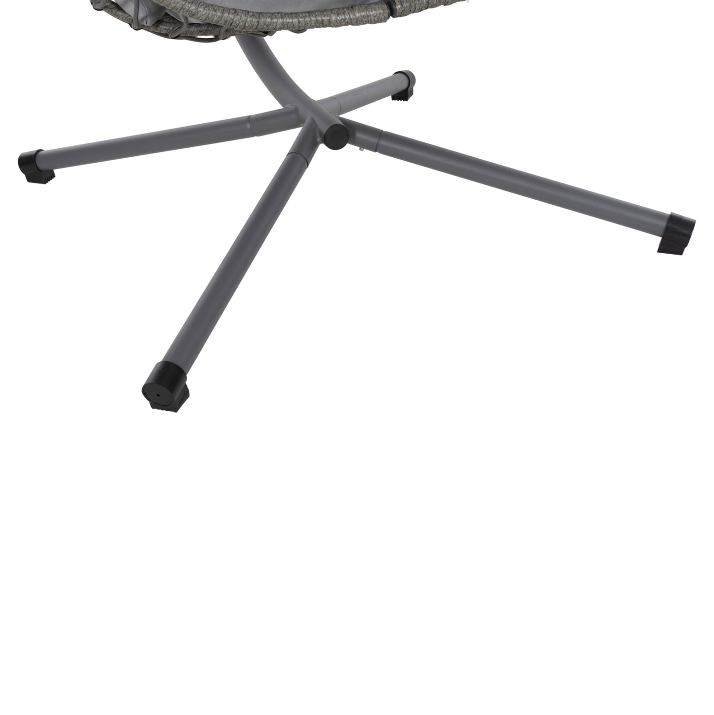 Hanging Nest Millie Hm5997.10 Metal Base-synthetic Rattan And Cushions In Grey 90x75x190hcm.