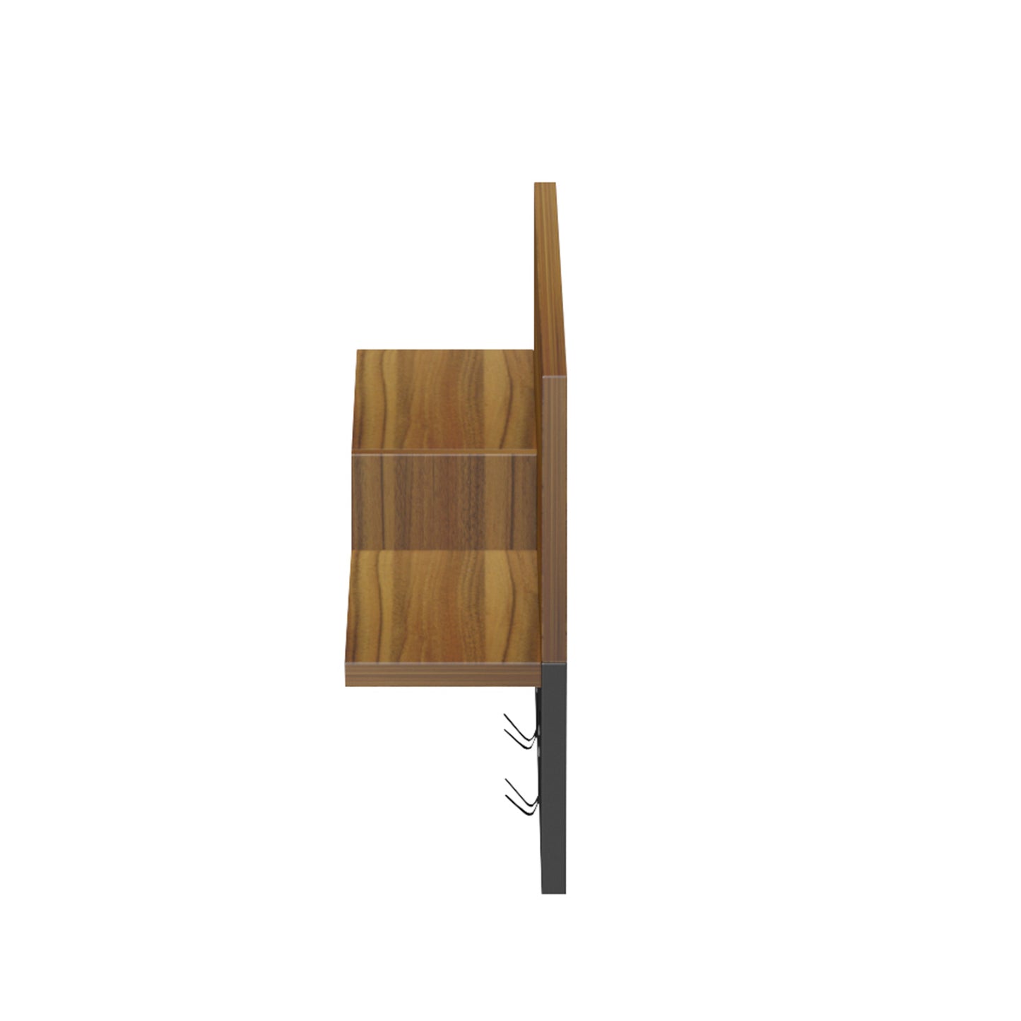 Entryway Hanger With Shelf Nyda Hm18079.02 Melamine In Walnut-black 65x13.2x31hcm.