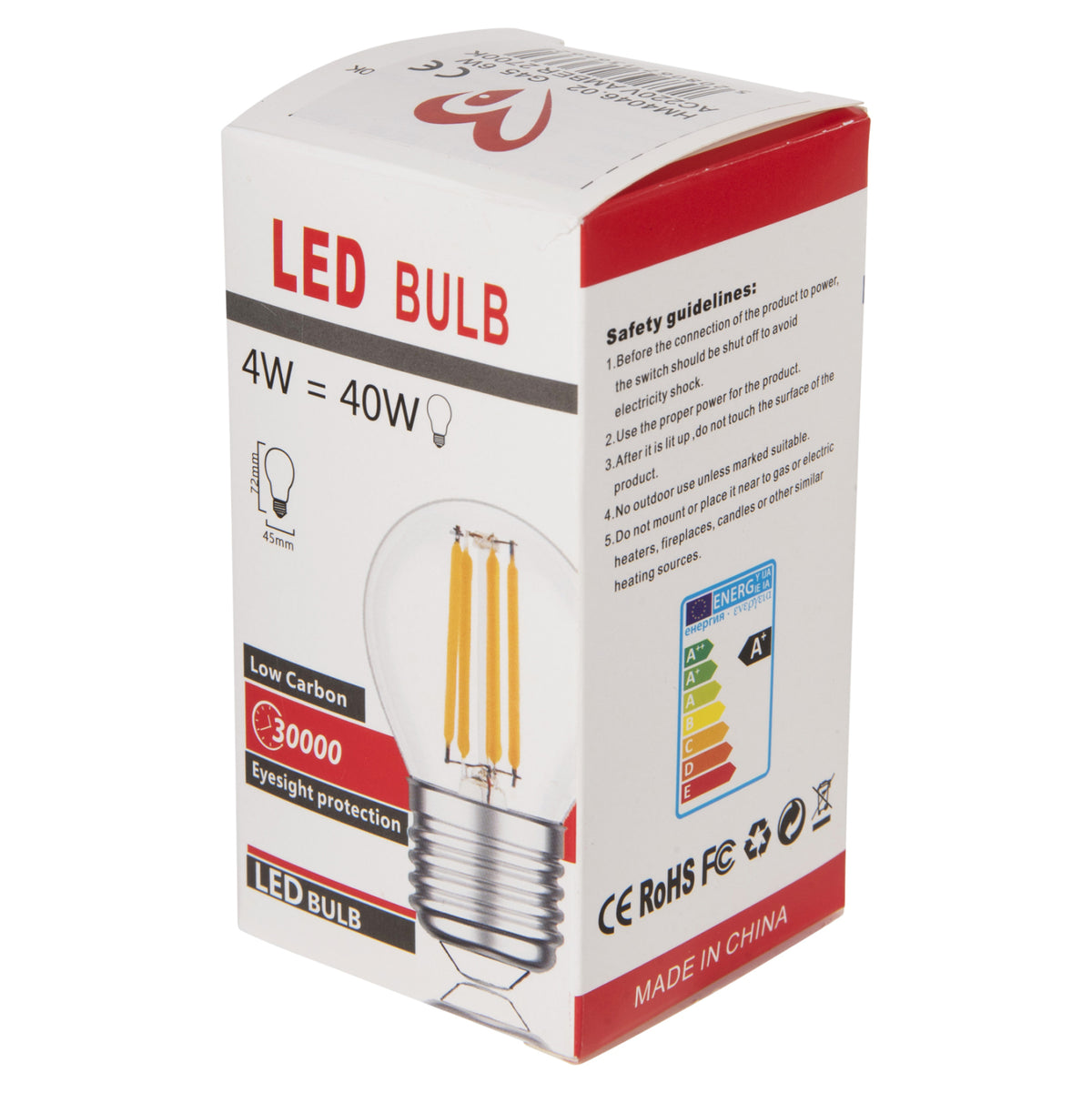 Light Bulb Hm4046.02 Led Filament 6w E27 3000k Gold Dimmable
