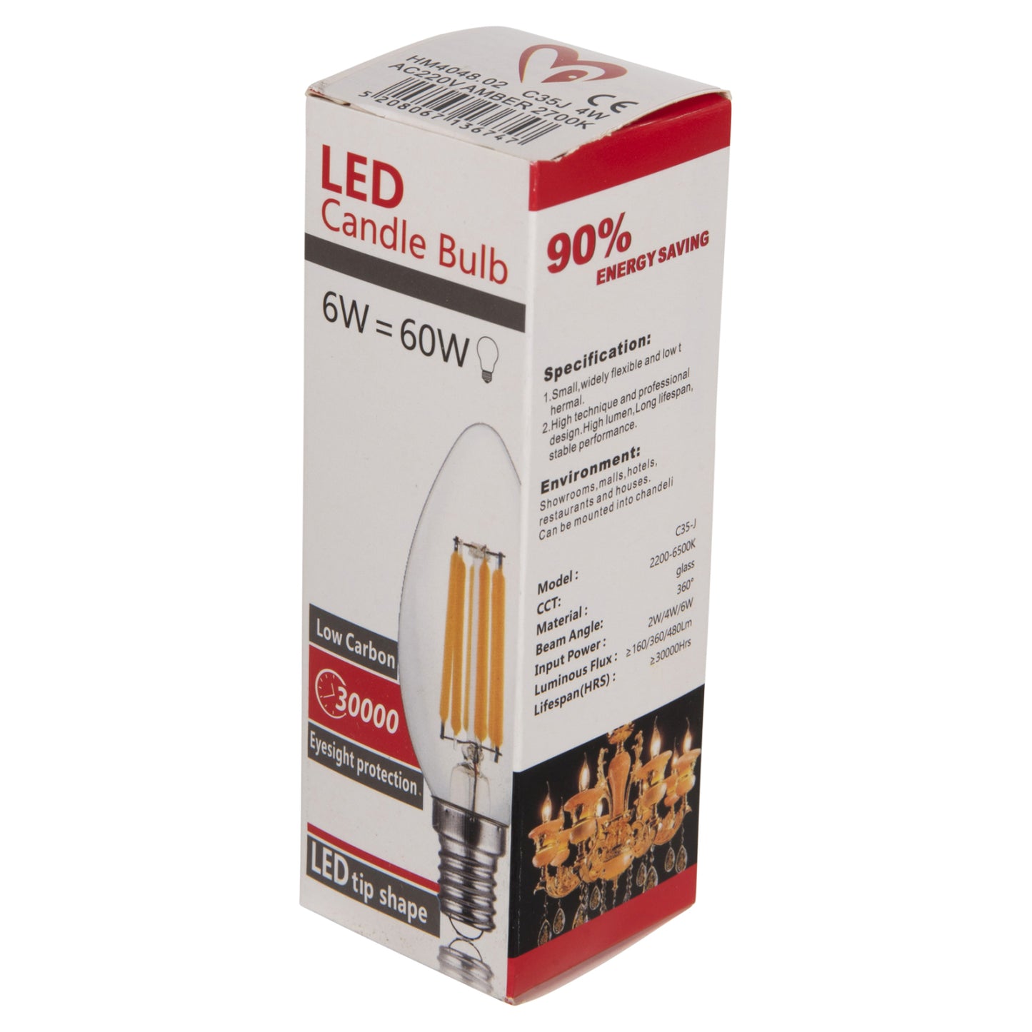 Light Bulb Hm4048.02 Led Filament 4w E14 3000k Gold Dimmable