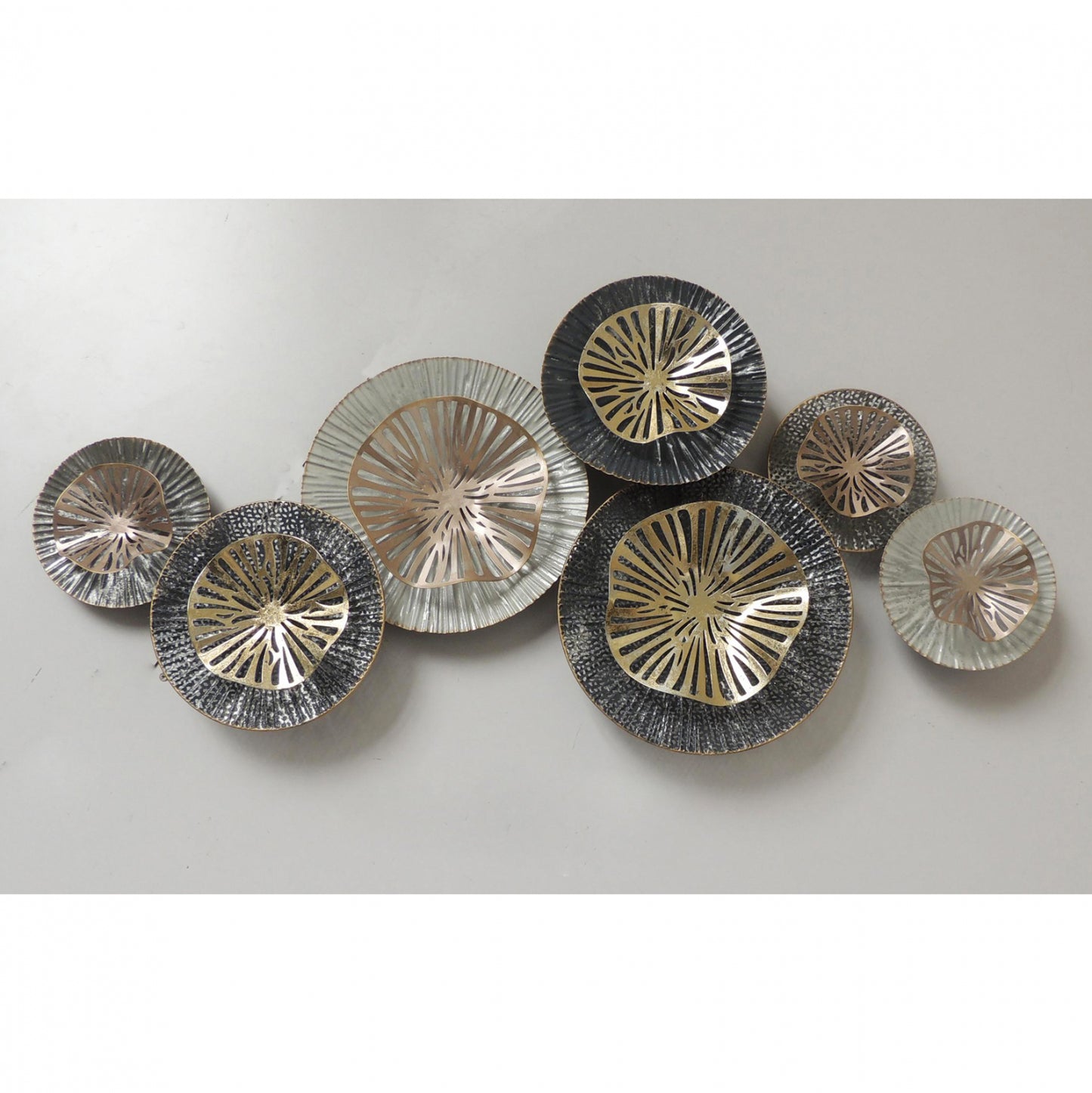 Metal Wall Decoration Hm7158 Carbon Grey-white-gold 98,5x7x46cm