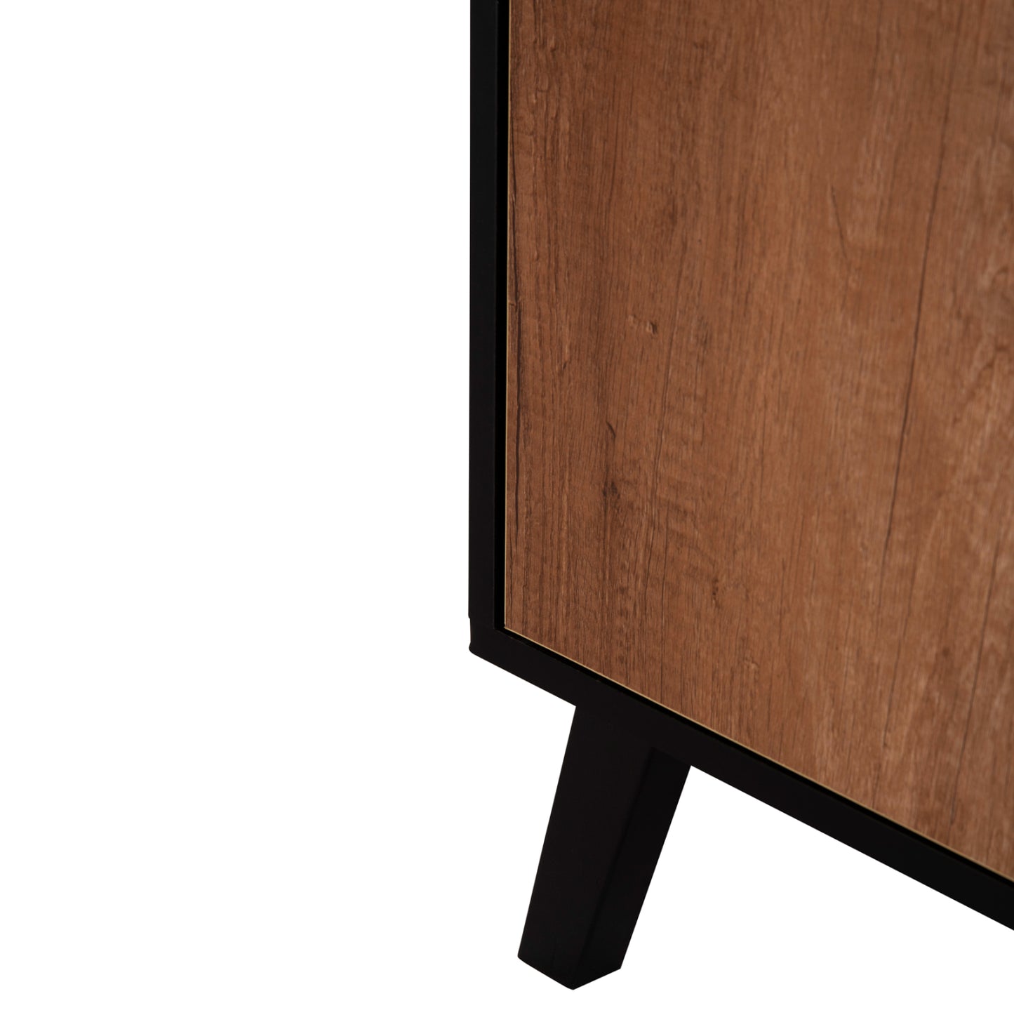 Buffet Kruden Hm9446.11 Melamine In Black-natural 180x40x78.6hcm.