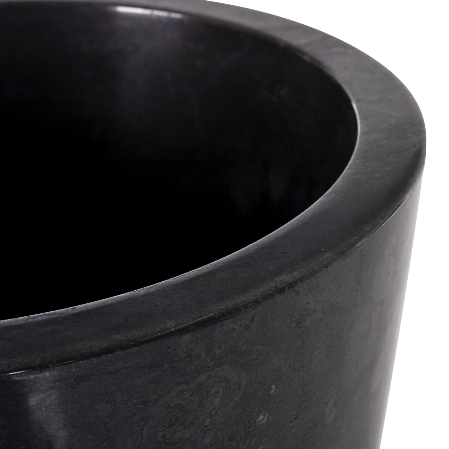 Cone Sink Made Of Marble In Black & Grey Φ40x90hcm.hm7808.01