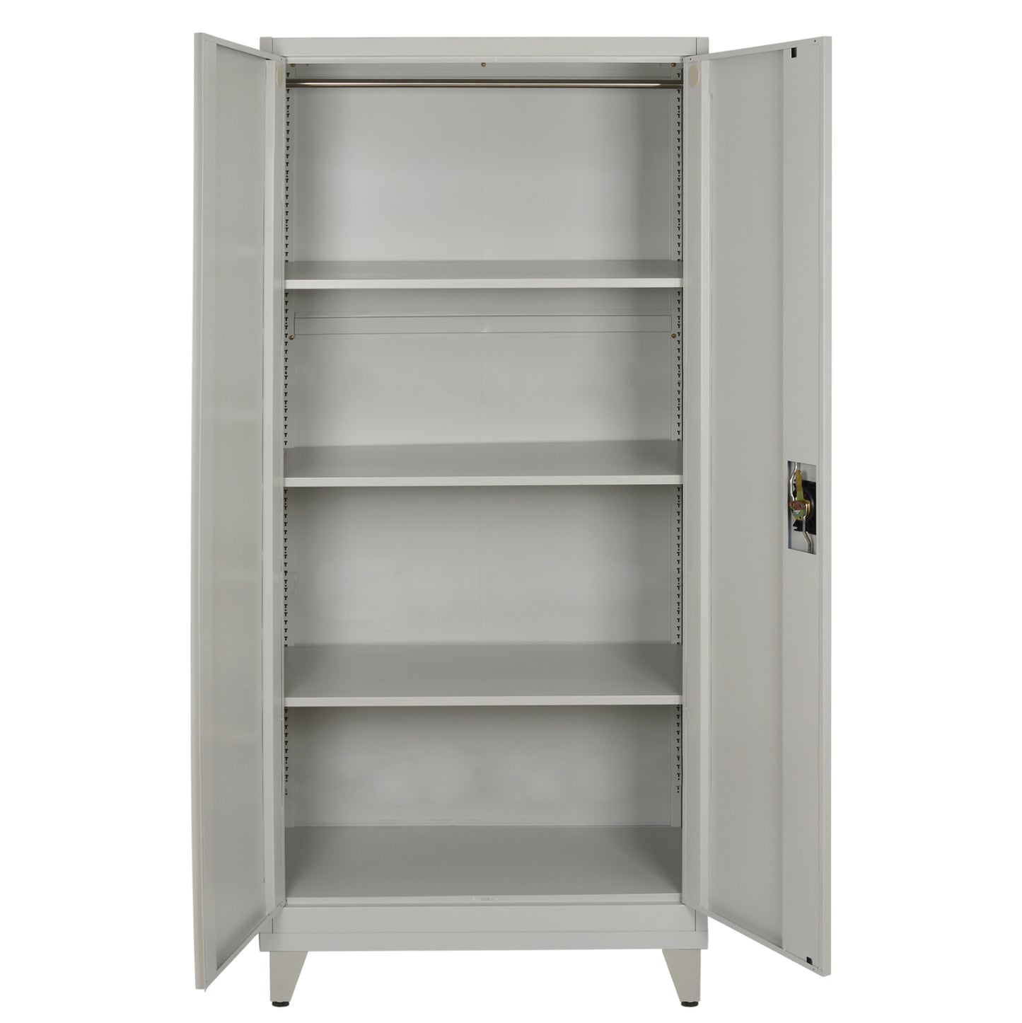 Closet 2-leaf Metal Hronda Hm21287.01 With 3 Shelves-keylock & Legs 70x40x180hcm.