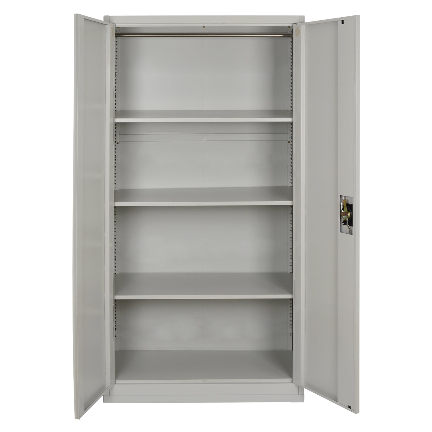 Closet 2-leaf Metal Hronda Hm5748.21 With 3 Shelves & Keylock 70x40x170hcm.