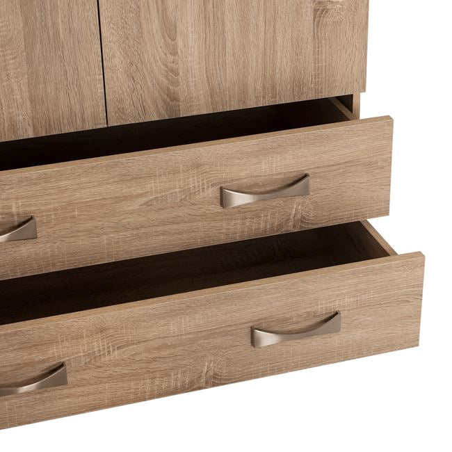 Wardrobe 3door With 2drawers Hm384.02 Sonama 150x55x180cm