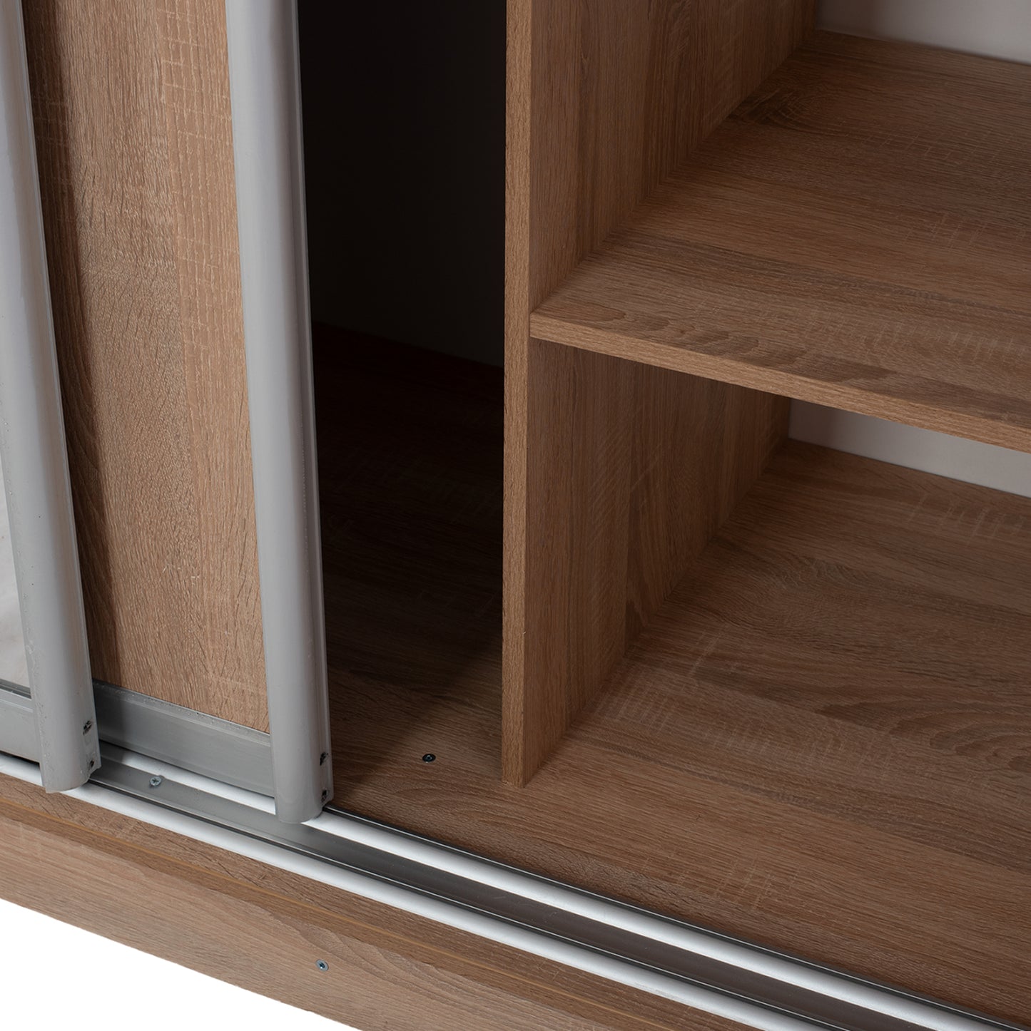 Wardrobe With Sliding Doors With Mirror Sonama Oak Hm2435 200x60x210