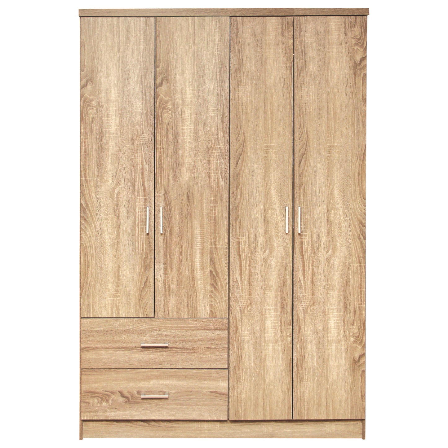 Wardrobe 4 Door With 2 Drawers Hm339.02 Sonama 120x42x181