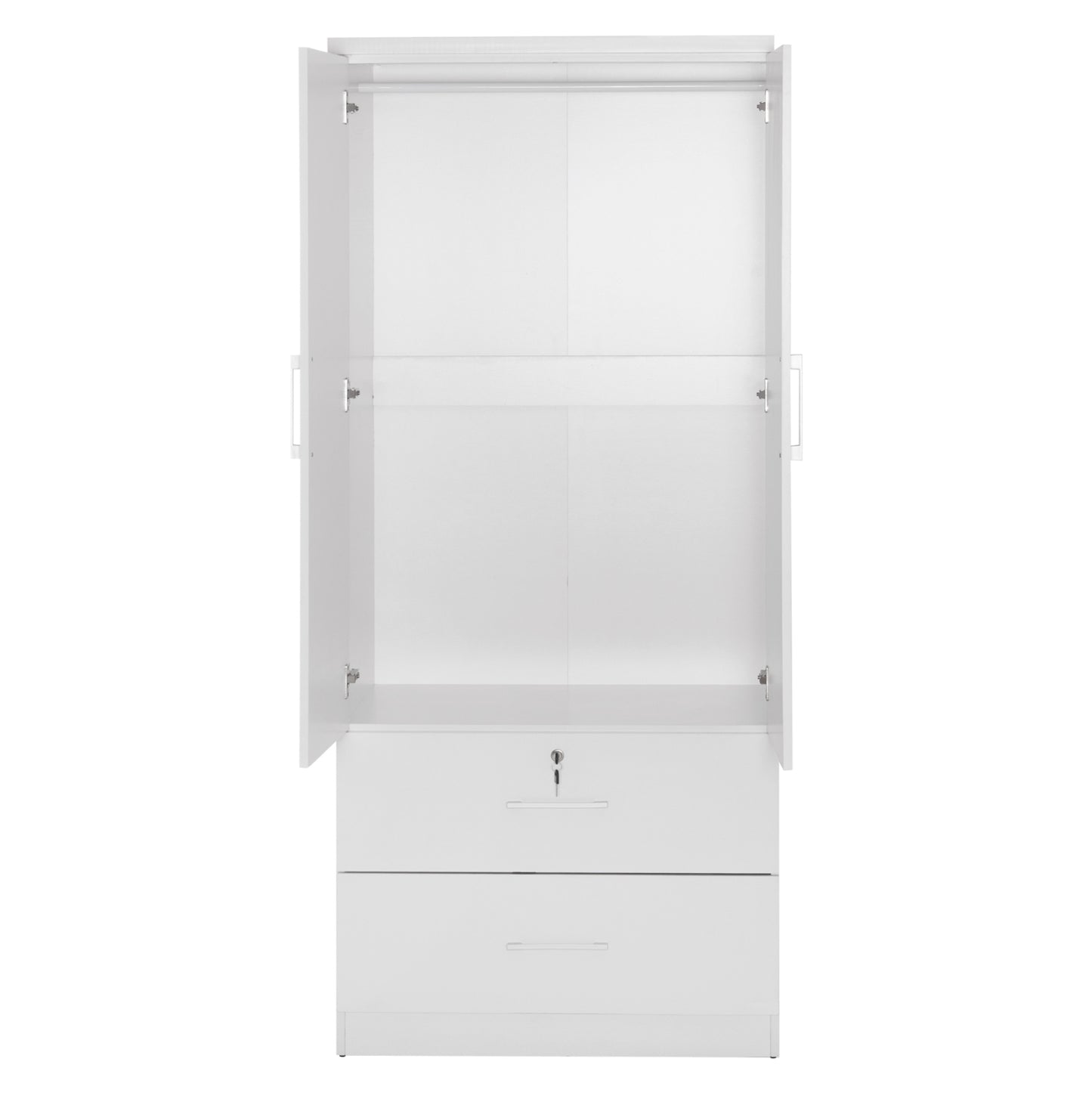 Wardrobe With Drawers Reina Hm2484.01 Melamine In White 80x48x183hcm.