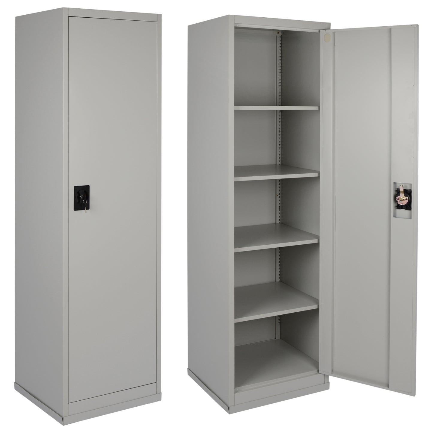 Wardrobe 1-door Metallic With Lock Oviedo Hm5117.11 Grey 50x45x185hcm.