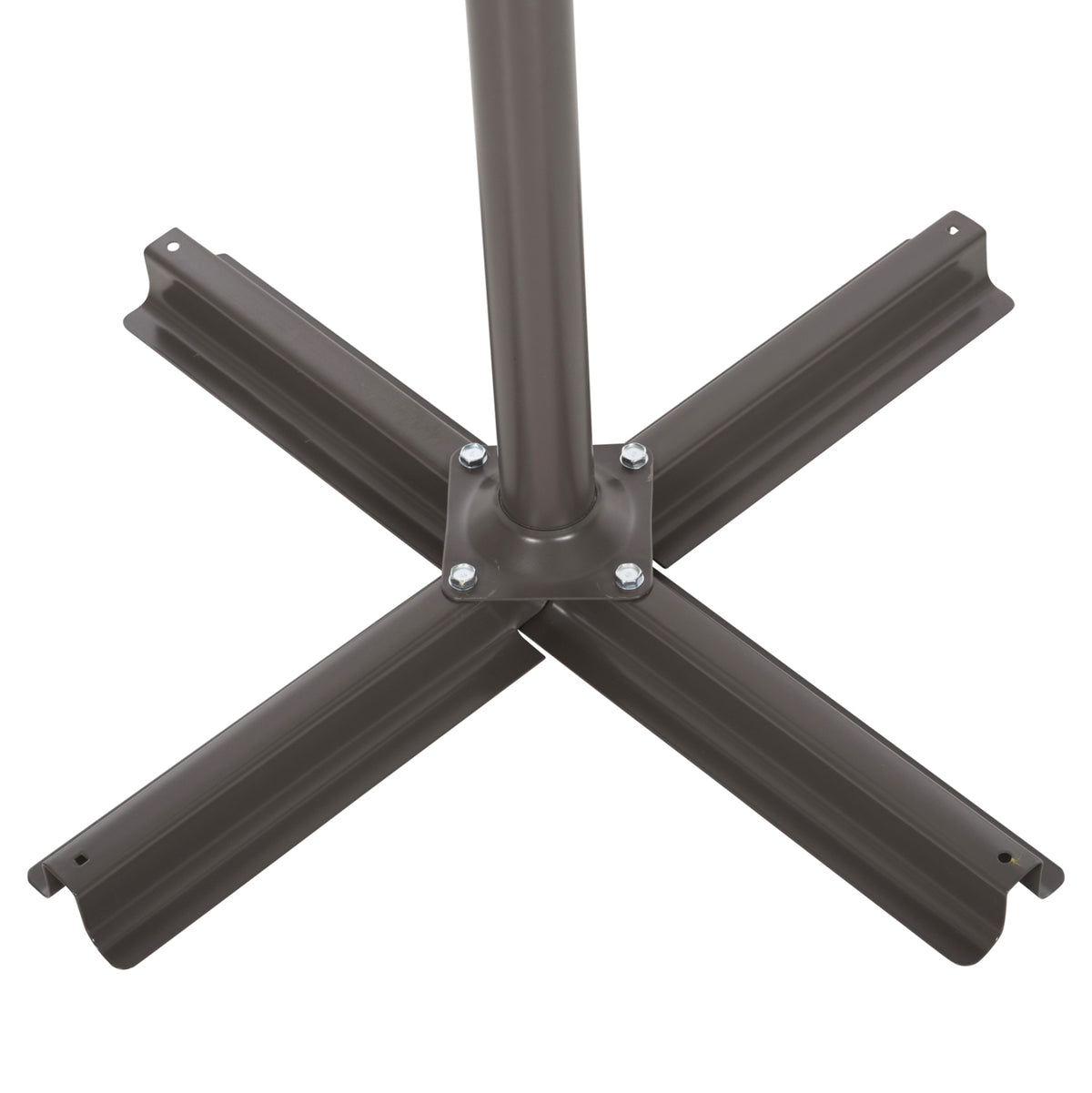 Folding Umbrella Geldorf Hm6092 Metal & Polyester Shade In Brown Φ260x245hcm.