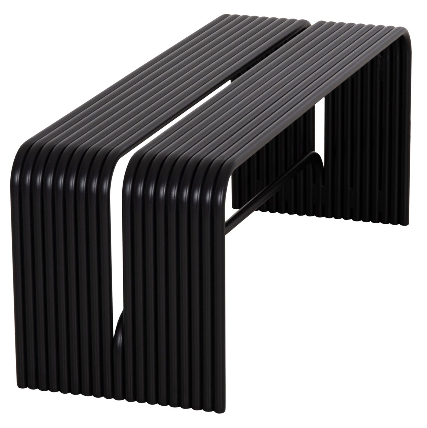 Bench 2-seater Series Intrepid Hm6327.01 Aluminum In Black 109,5x37x42hcm.