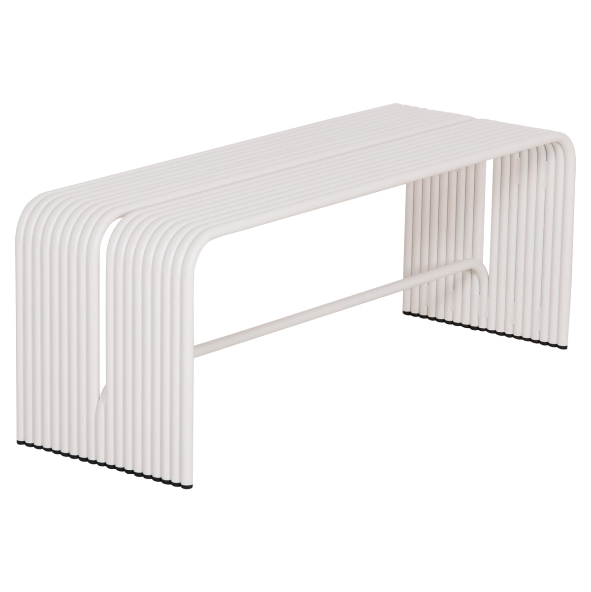 Bench 2-seater Series Intrepid Hm6327.02 Aluminum In White 109,5x37x42hcm.