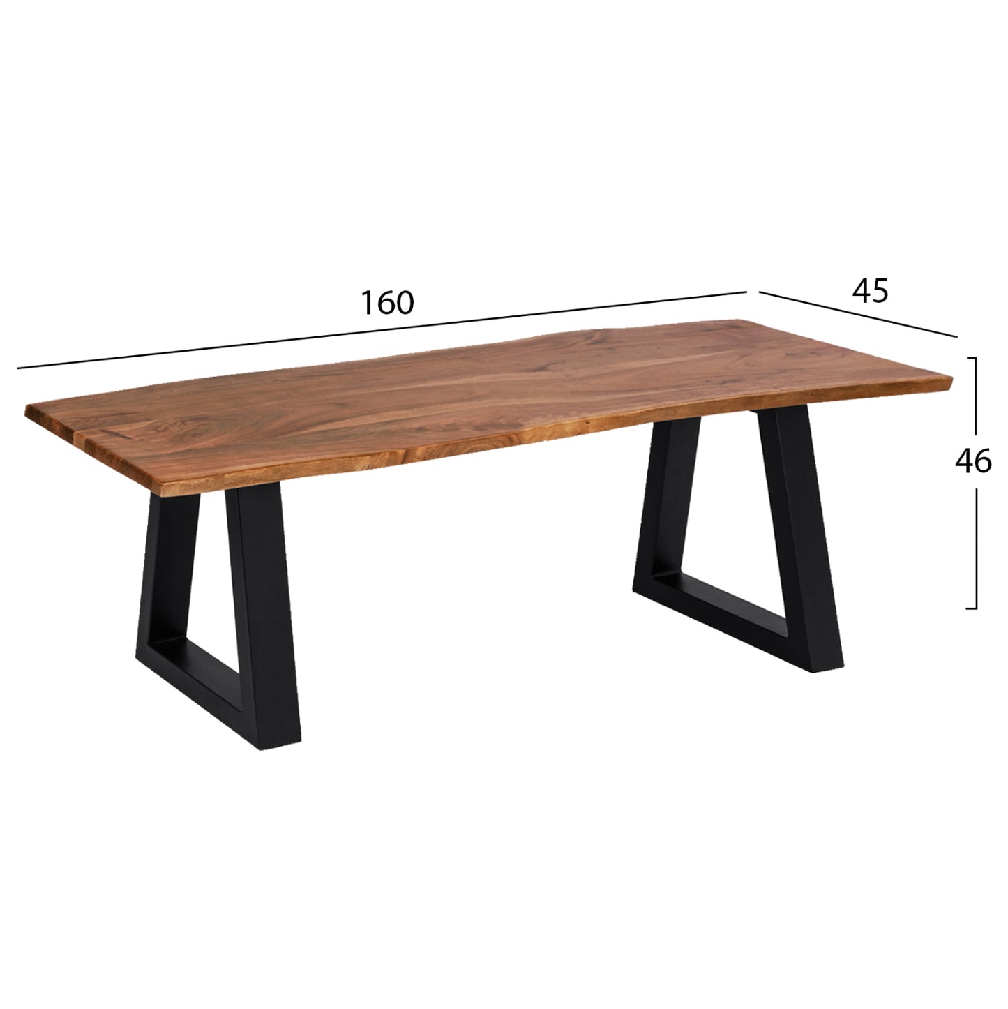 Bench Montana Slim Hm8168.11 Solid Wood Acacias 160x45x46.5