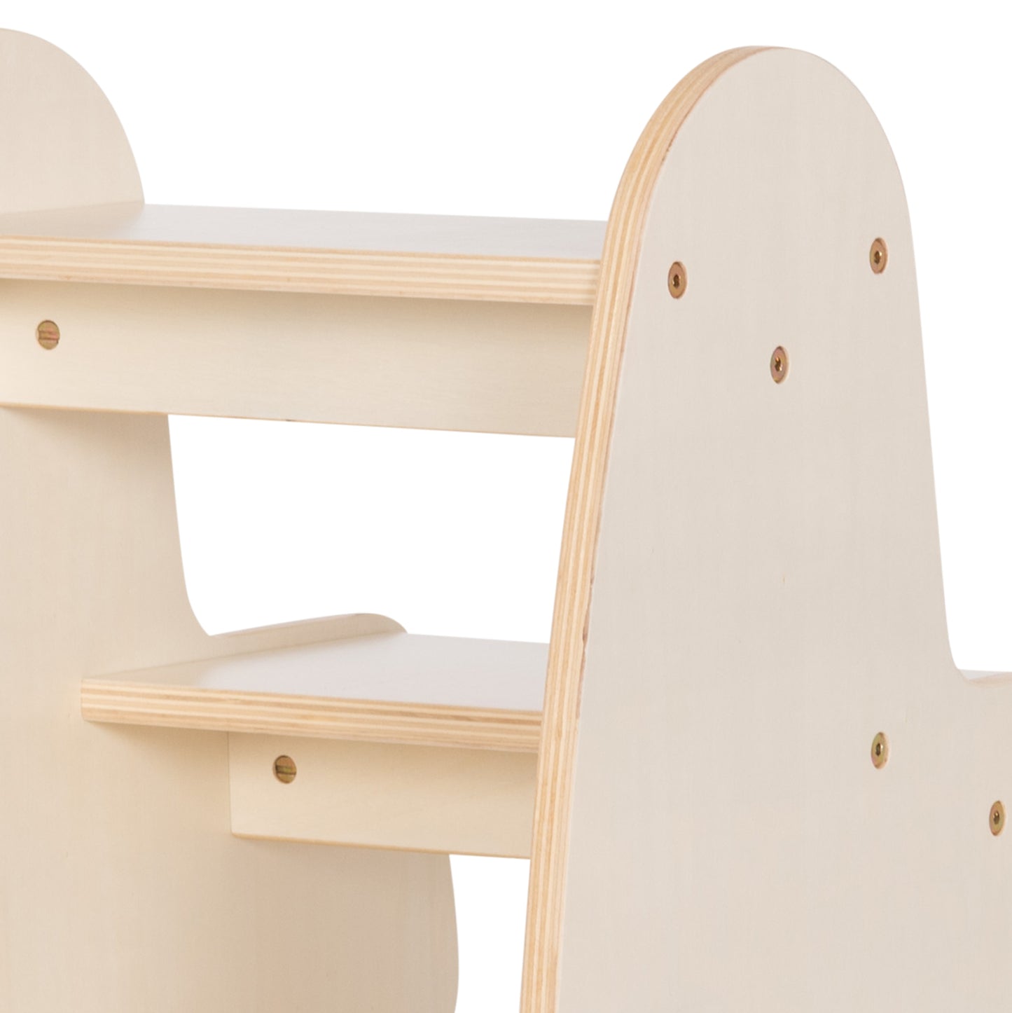 Kids' Step Stool Ricki Hm18340.01 Mdf & Plywood In Natural 33x43.5x40.5hcm.