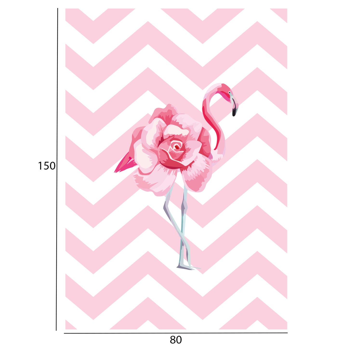 Series Kidder Hm7678.12 80Χ150cm, Pink Flamingo Carpet, Fringes