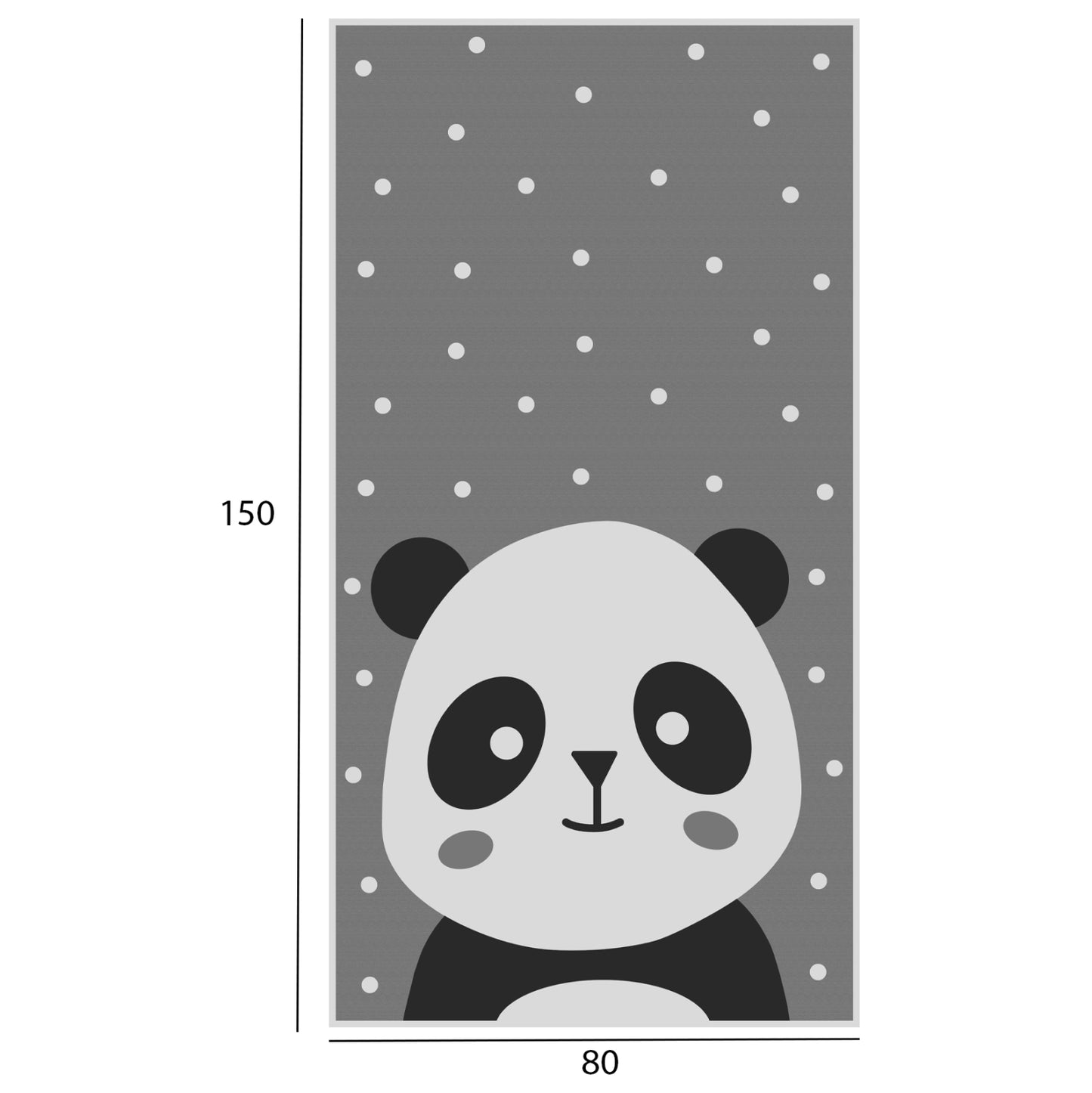 Series Kidder Hm7678.14 80Χ150cm, Kids Rug With Panda, Fringes