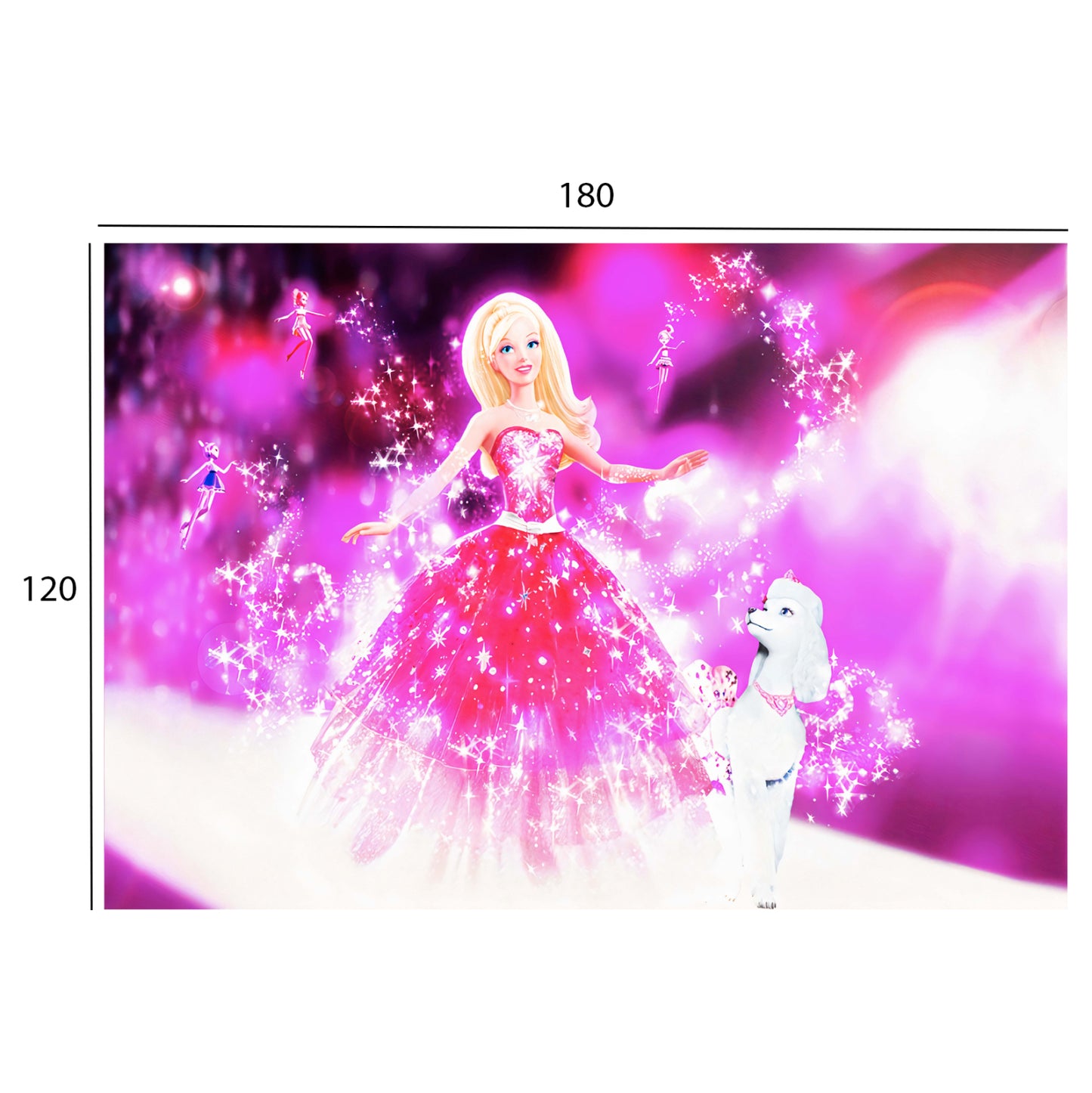 Hm7679.05 120Χ180cm, Kids Carpet In Pink, Doll, With Fringes
