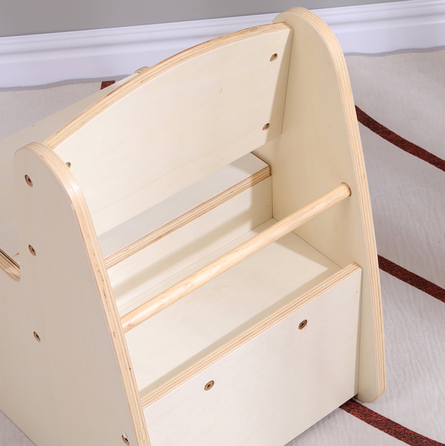 Kid's Chair With Storage Space Ricki Hm18343.01 Plywood/mdf In Natural 33x43x47hcm