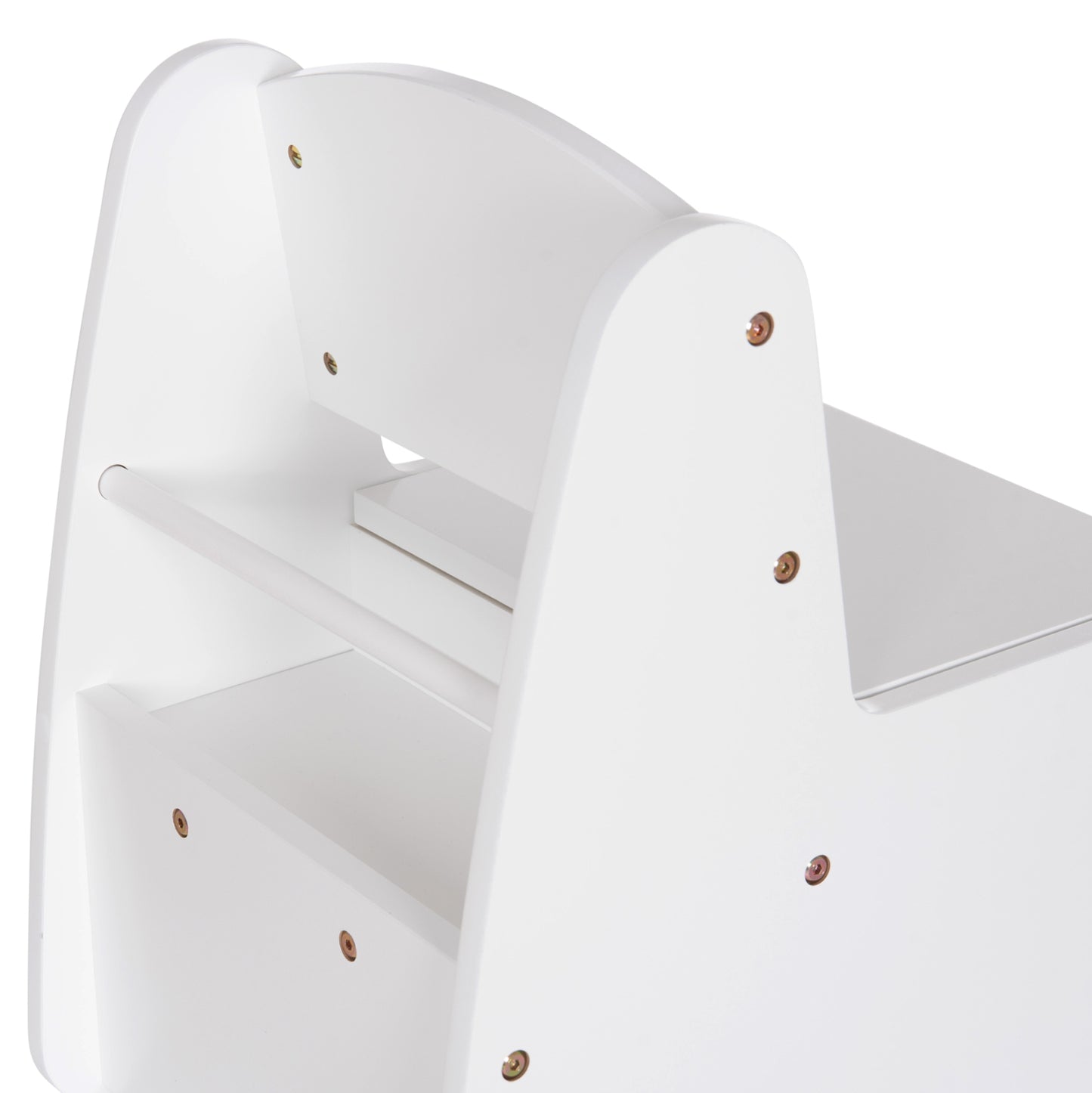 Kid's Chair With Storage Space Ricki Hm18343.03 Plywood/mdf In White 33x43x47hcm